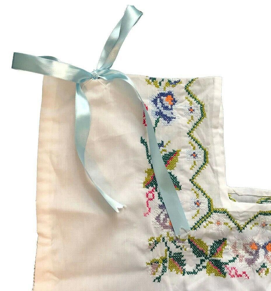 Designer Pre Owned White Embroidered Punta Cruz Hand Made Blouse L Size L / US 10 / IT 46 - 3 Thumbnail
