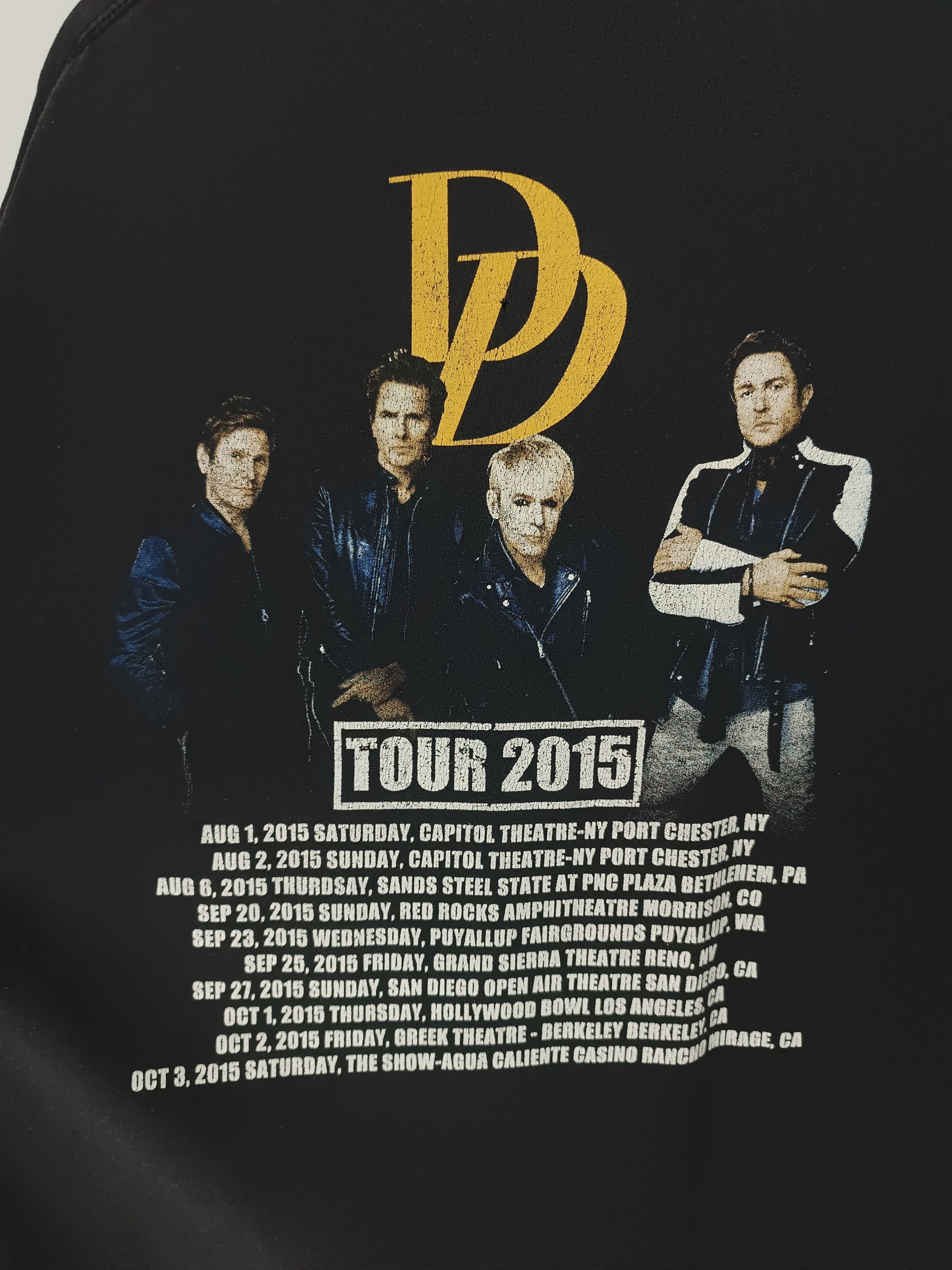 Band Tees THRASHED FADED VINTAGE 2015 DURAN DURAN TOUR DEPECHE CURE U2 Size US L / EU 52-54 / 3 - 14 Thumbnail