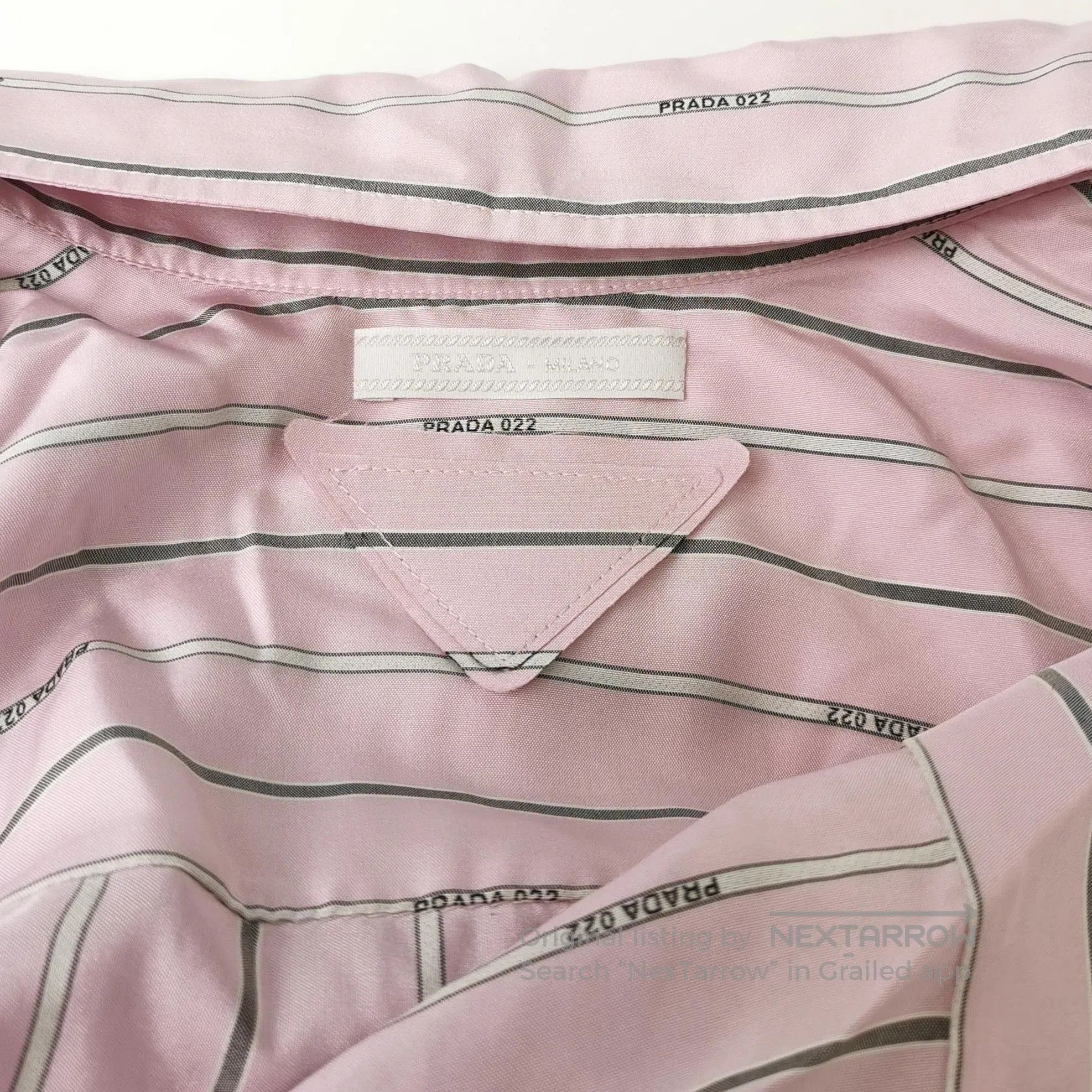 Prada Prada Striped Silk Waist Tie Dress . Size S / US 4 / IT 40 - 3 Thumbnail
