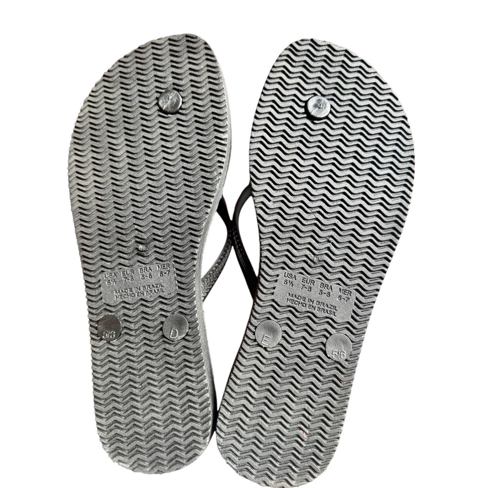 Havana Constance Black Glitter Flip Flops |Size 5.5 Brazilian Brand Size US 5.5 / IT 35.5 - 4 Thumbnail