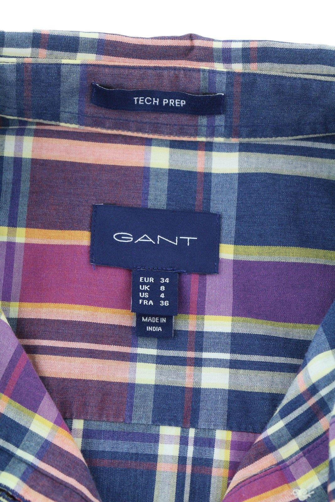 Gant TP INDIGO CHECK EU34 Colourful Button-Up Shirt 85124 Size XS / US 0-2 / IT 36-38 - 6 Thumbnail