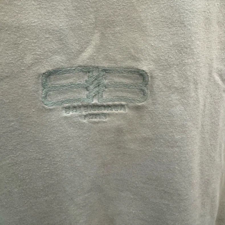 Balenciaga Balenciaga Haze Blue Keyhole Short-Sleeve T-Shirt Size US S / EU 44-46 / 1 - 7 Thumbnail