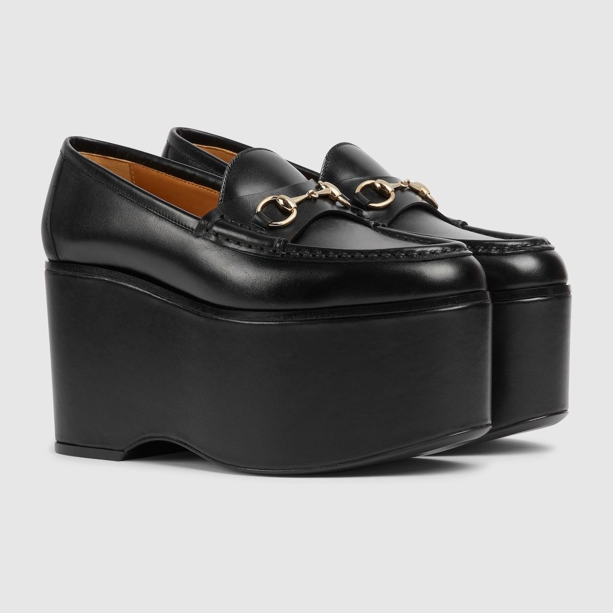 Gucci oc11z1025 Horsebit Platform Loafers in Black Size US 10.5 / IT 40.5 - 2 Thumbnail