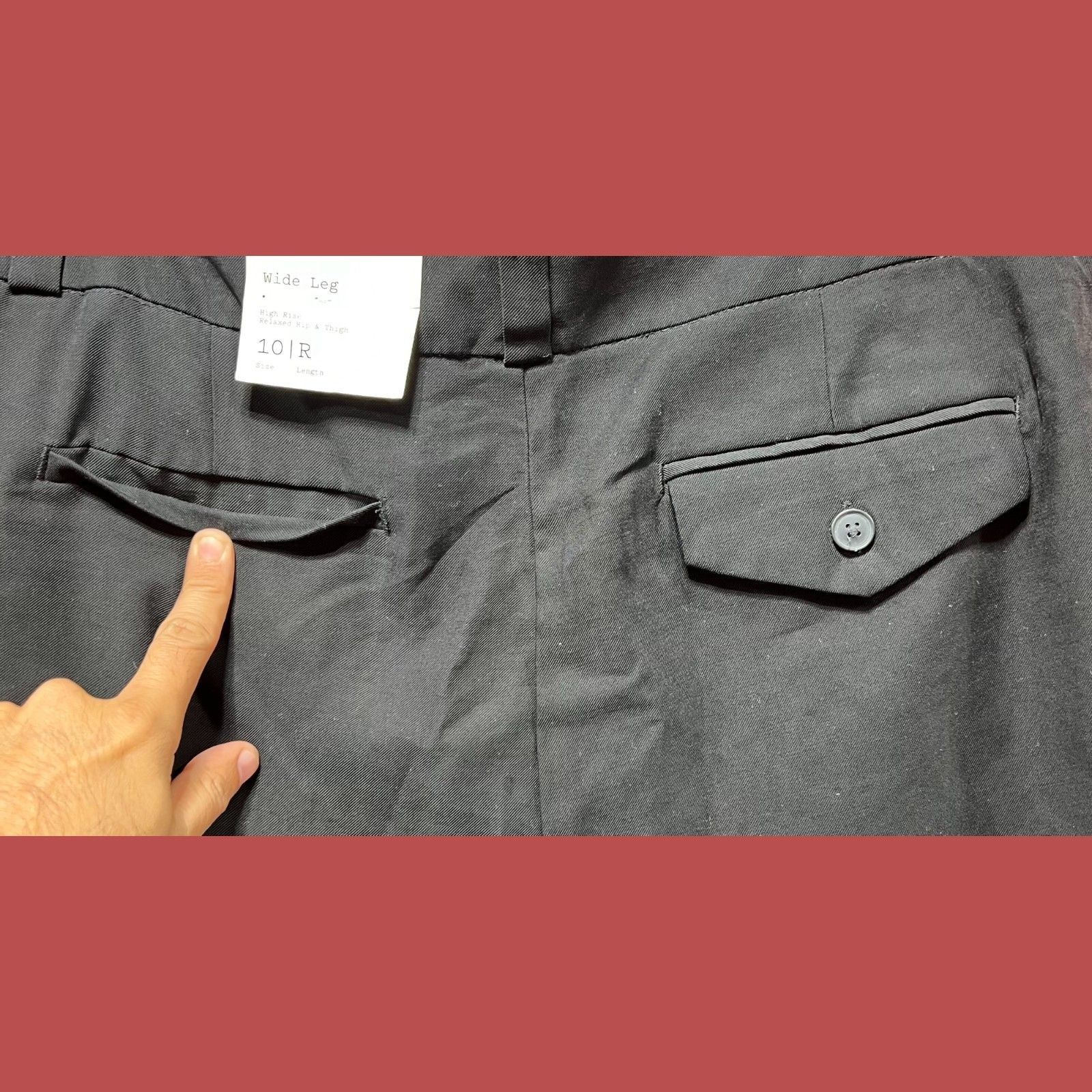Other A New Day - Women's High Rise Pants Relaxed Hip & Thing - Bl Size 32" / US 10 / IT 46 - 15 Thumbnail