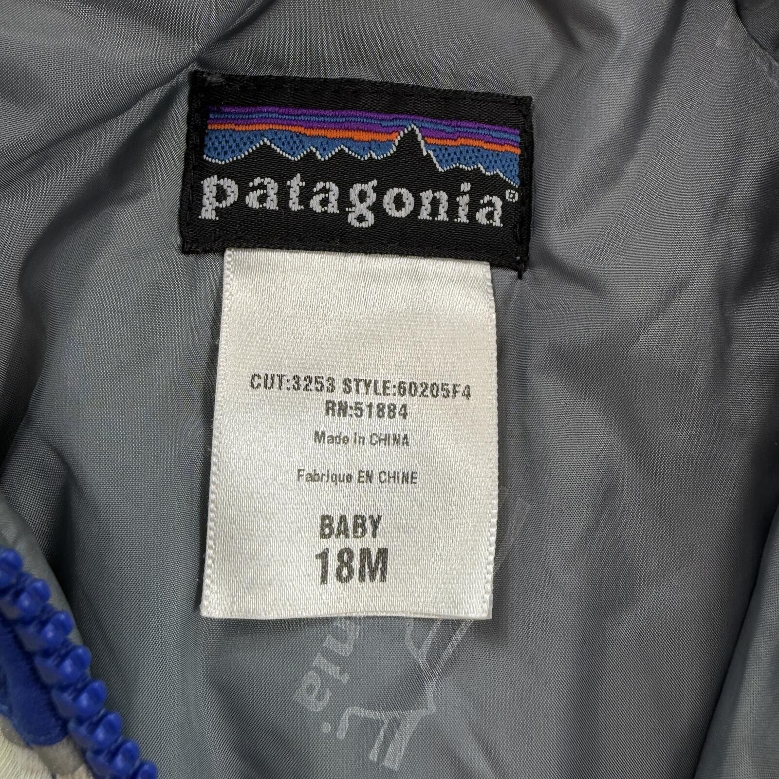 Patagonia Patagonia Baby Snow Suit 18M Blue Insulated One Piece Hood Size US XXS / EU 40 - 5 Thumbnail