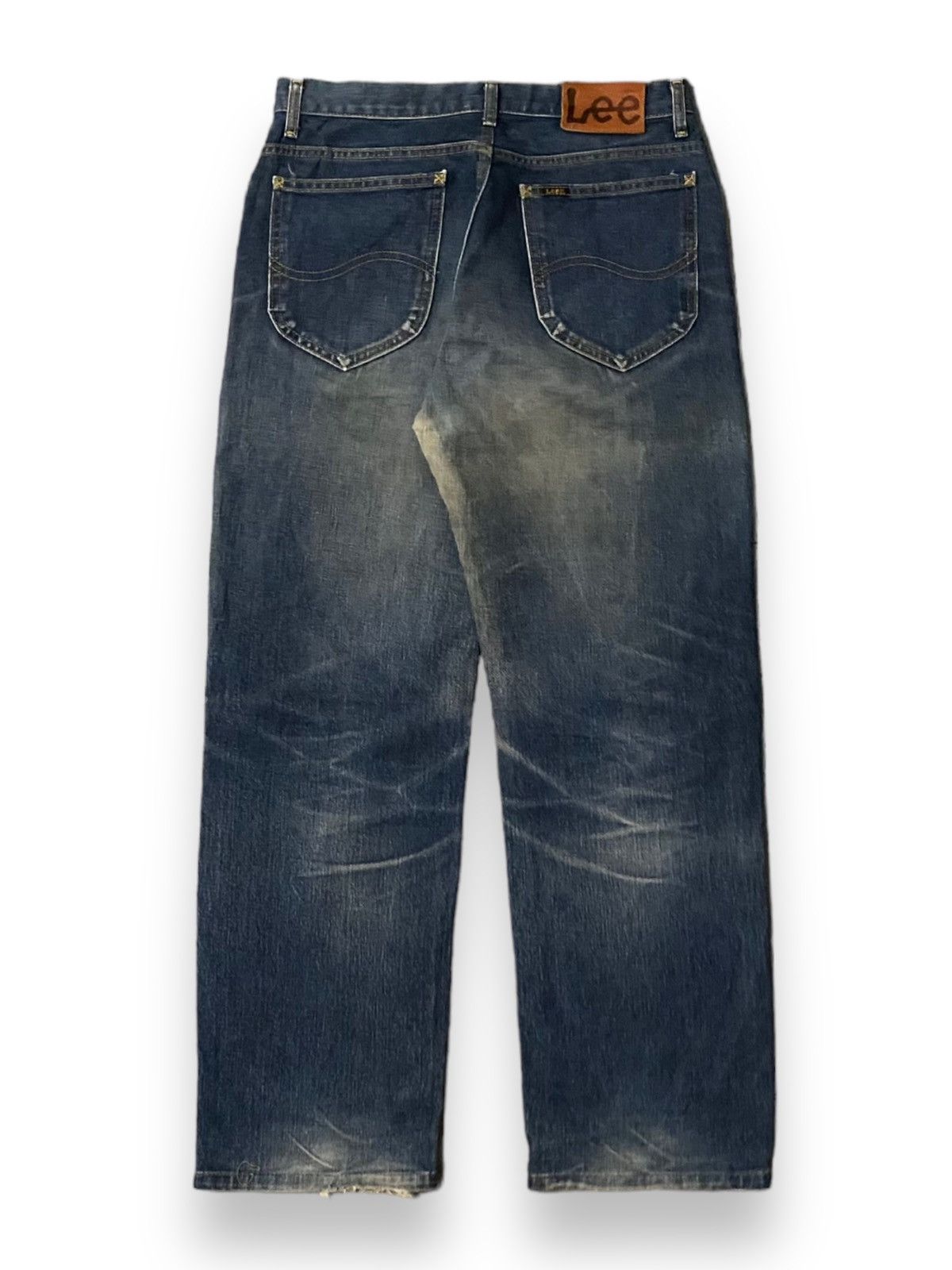Japanese Brand × Lee × Vintage Men Jean Lee Rider 1014 Dirty Distressed Straight Loose Size US 30 / EU 46 - 1 Thumbnail