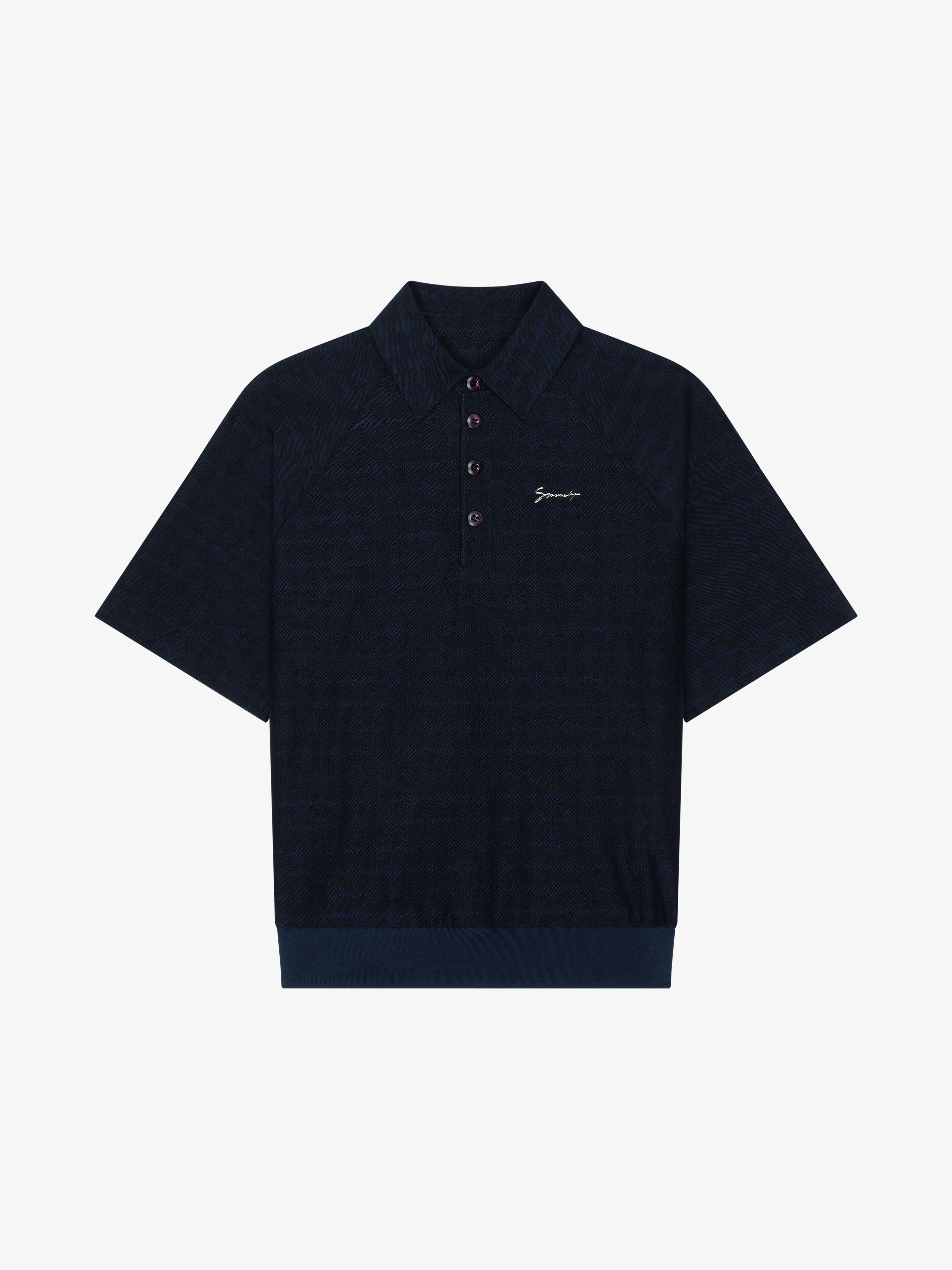 Givenchy o1w1db10326 Half Zip Short Sleeve Polo Shirt in Black/Navy Size US S / EU 44-46 / 1 - 1 Thumbnail