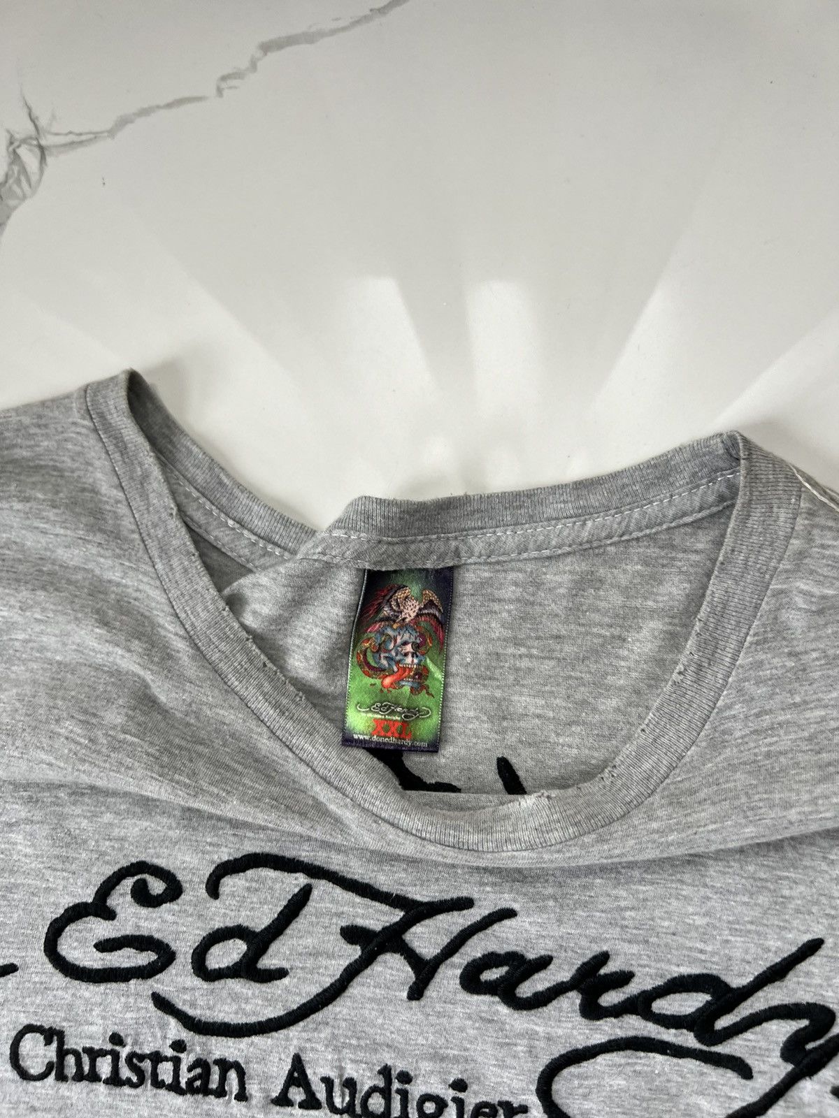 Ed Hardy 00’s ED HARDY 2 SIDES BIG LOGO AVANT-GARDE RARE RETRO TEE Size US XL / EU 56 / 4 - 7 Thumbnail