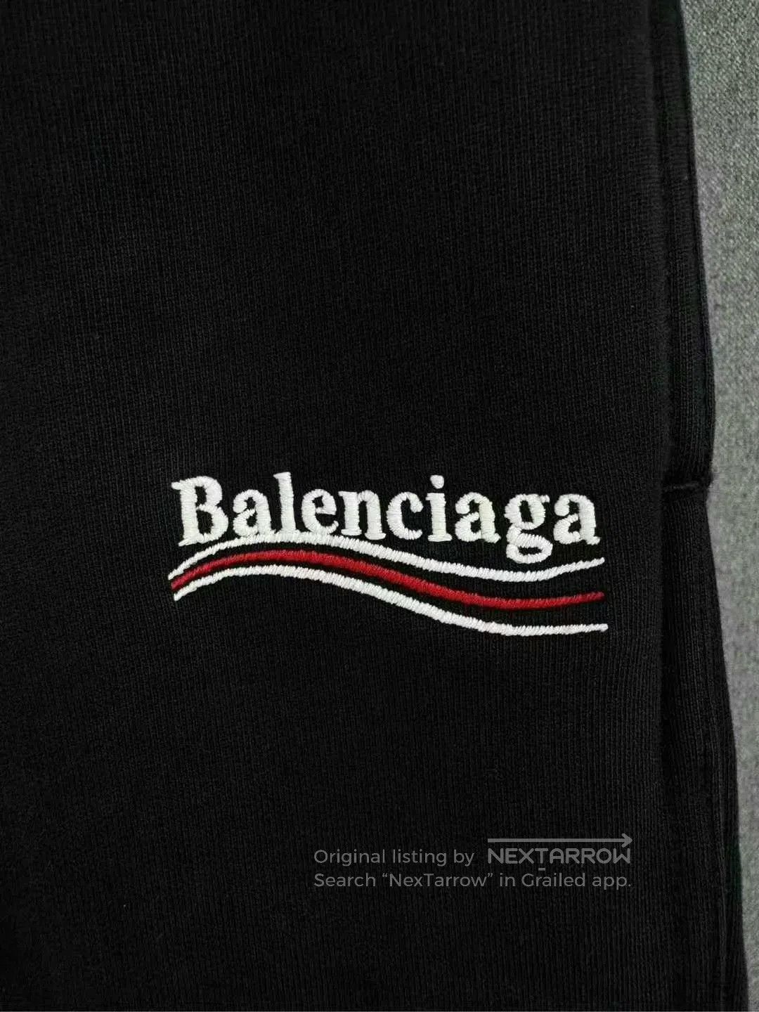 Balenciaga balenciaga embroidered logo long pants in black. Size US 26 / EU 42 - 3 Thumbnail