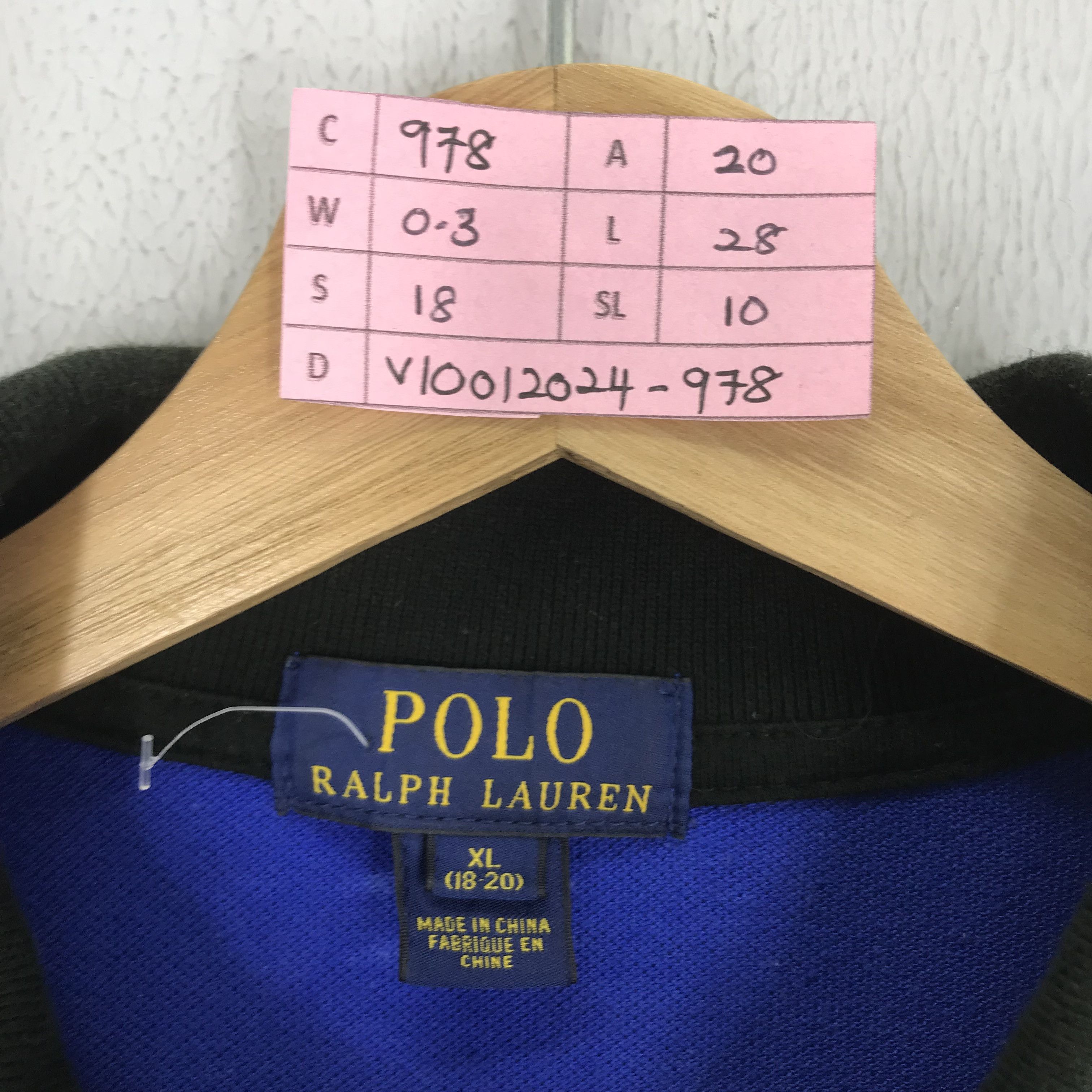 Polo Ralph Lauren Vintage Polo Ralph Lauren Rugby Shirt Blue Black PRL Pony Size US M / EU 48-50 / 2 - 8 Thumbnail