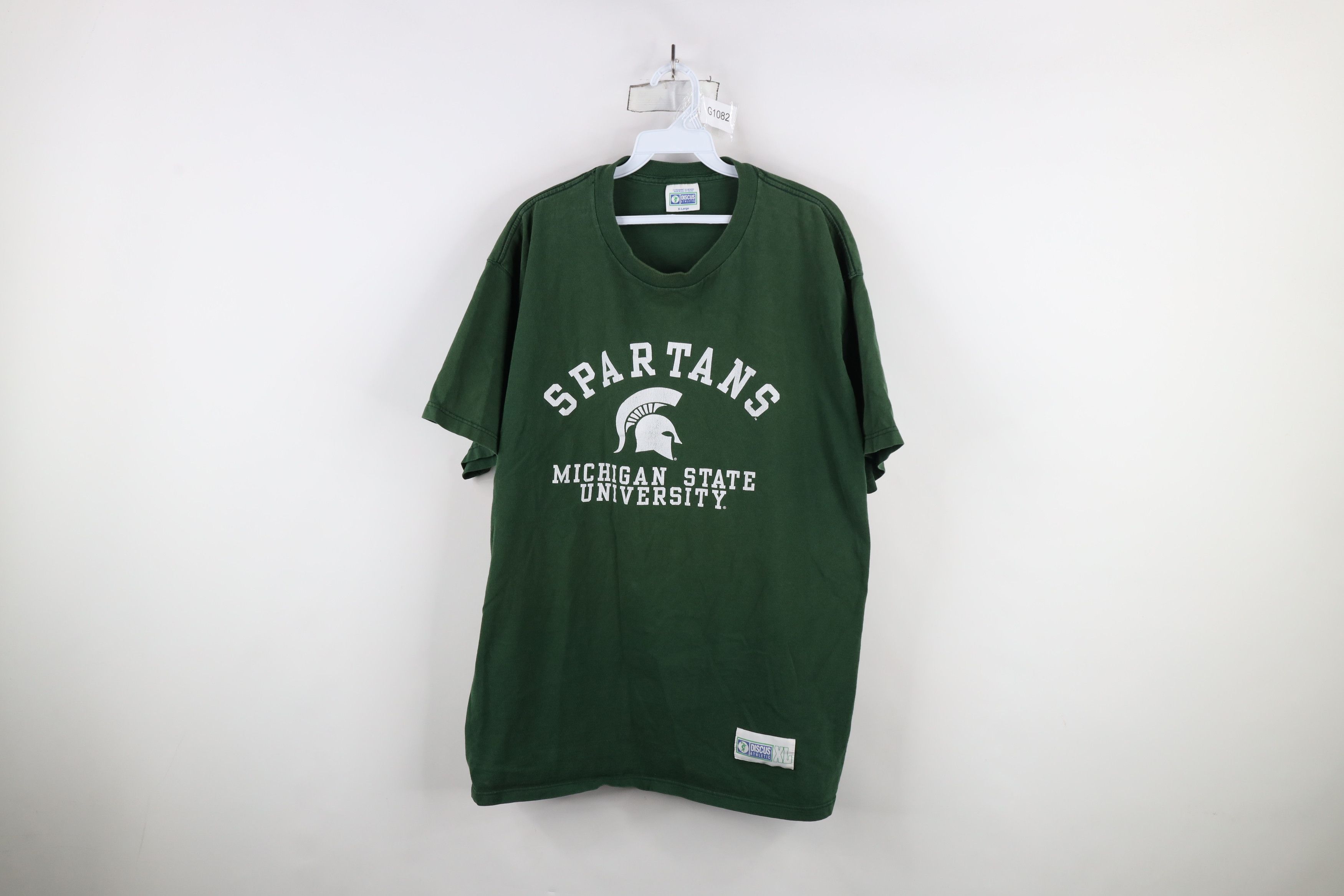 Vintage Vintage 90s Michigan State University Spartans T-Shirt USA Size US XL / EU 56 / 4 - 1 Thumbnail