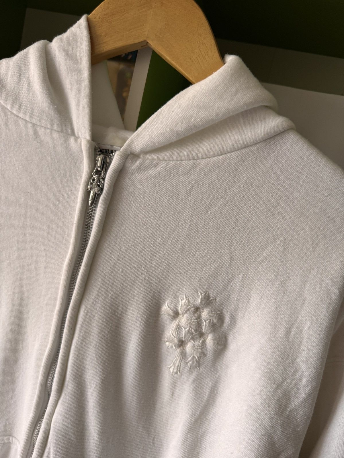 If Six Was Nine × Japanese Brand BLACK SCULPTURE GOTHIC ZIPPER HOODIE CHROME HEART MOTIF Size US S / EU 44-46 / 1 - 11 Thumbnail