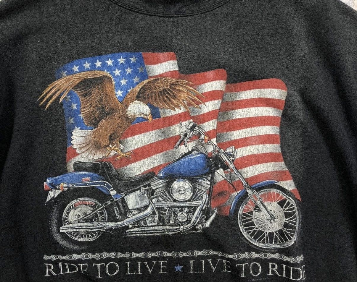Vintage amercian vintage 90s Bike racing sweatshirt Size US XXL / EU 58 / 5 - 11 Thumbnail