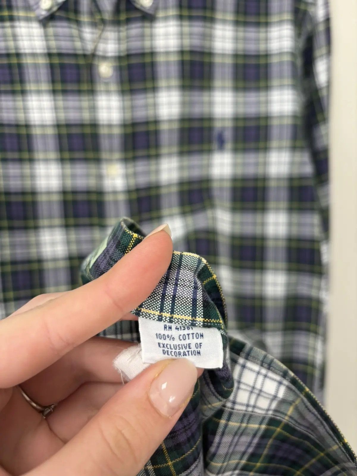 Ralph Lauren × Vintage Vintage Ralph Lauren Tartan Check Luxury Button Up Shirt Size US L / EU 52-54 / 3 - 8 Thumbnail