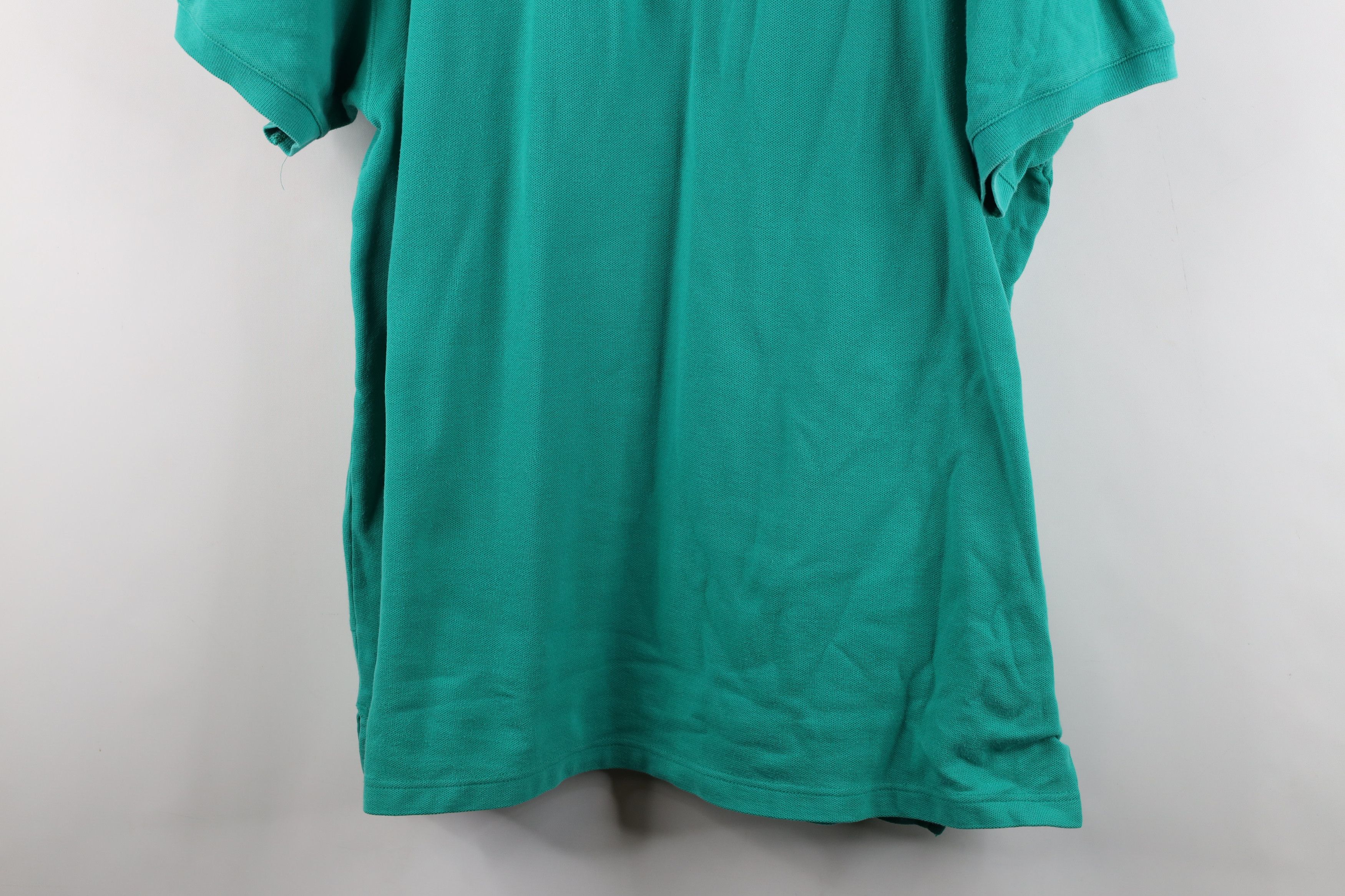 Eddie Bauer Vintage 90s Eddie Bauer Heavyweight Polo Shirt Teal Cotton Size US XXL / EU 58 / 5 - 3 Thumbnail