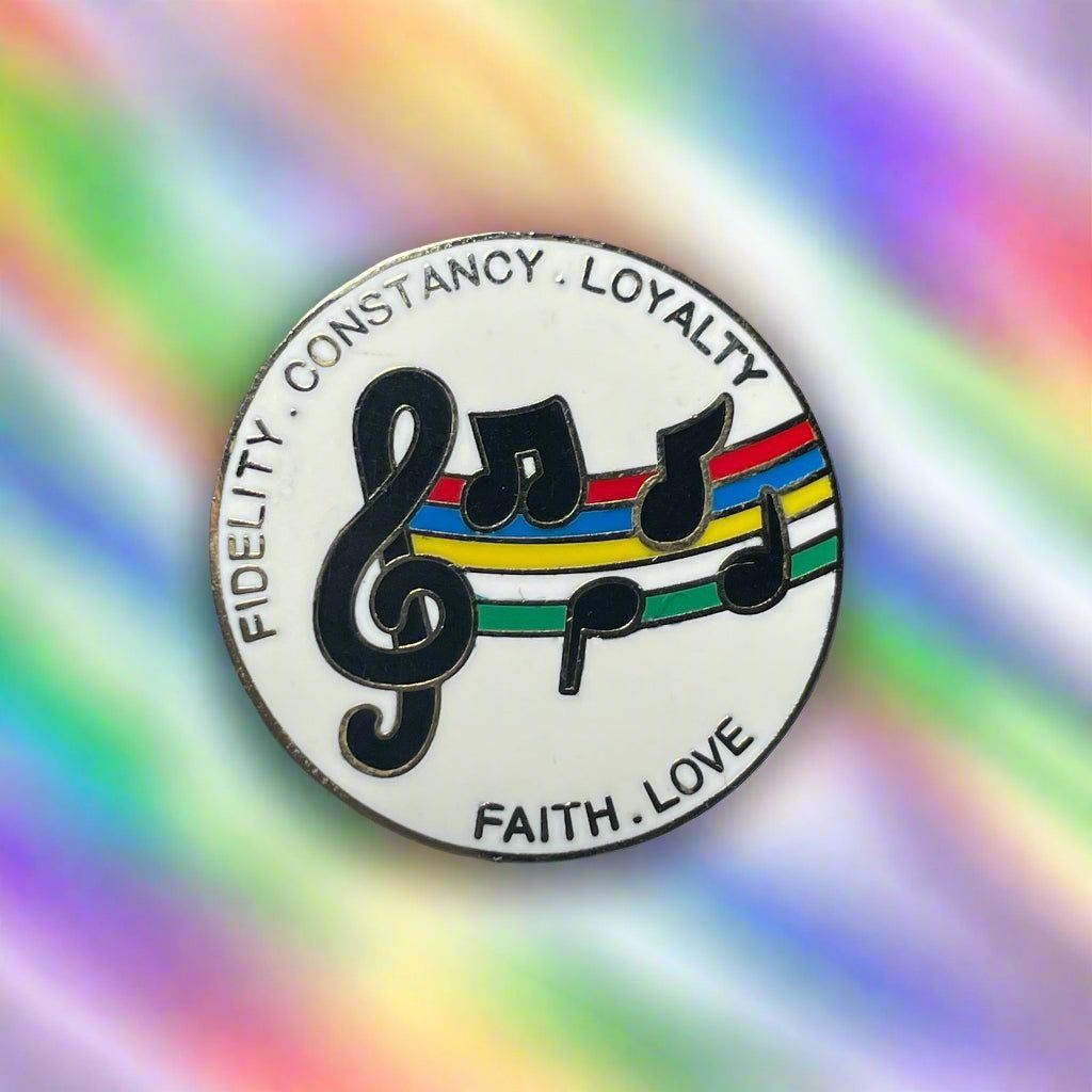 Vintage Fidelity Constancy Loyalty Faith and Love Rainbow Music Note Size ONE SIZE - 1 Thumbnail