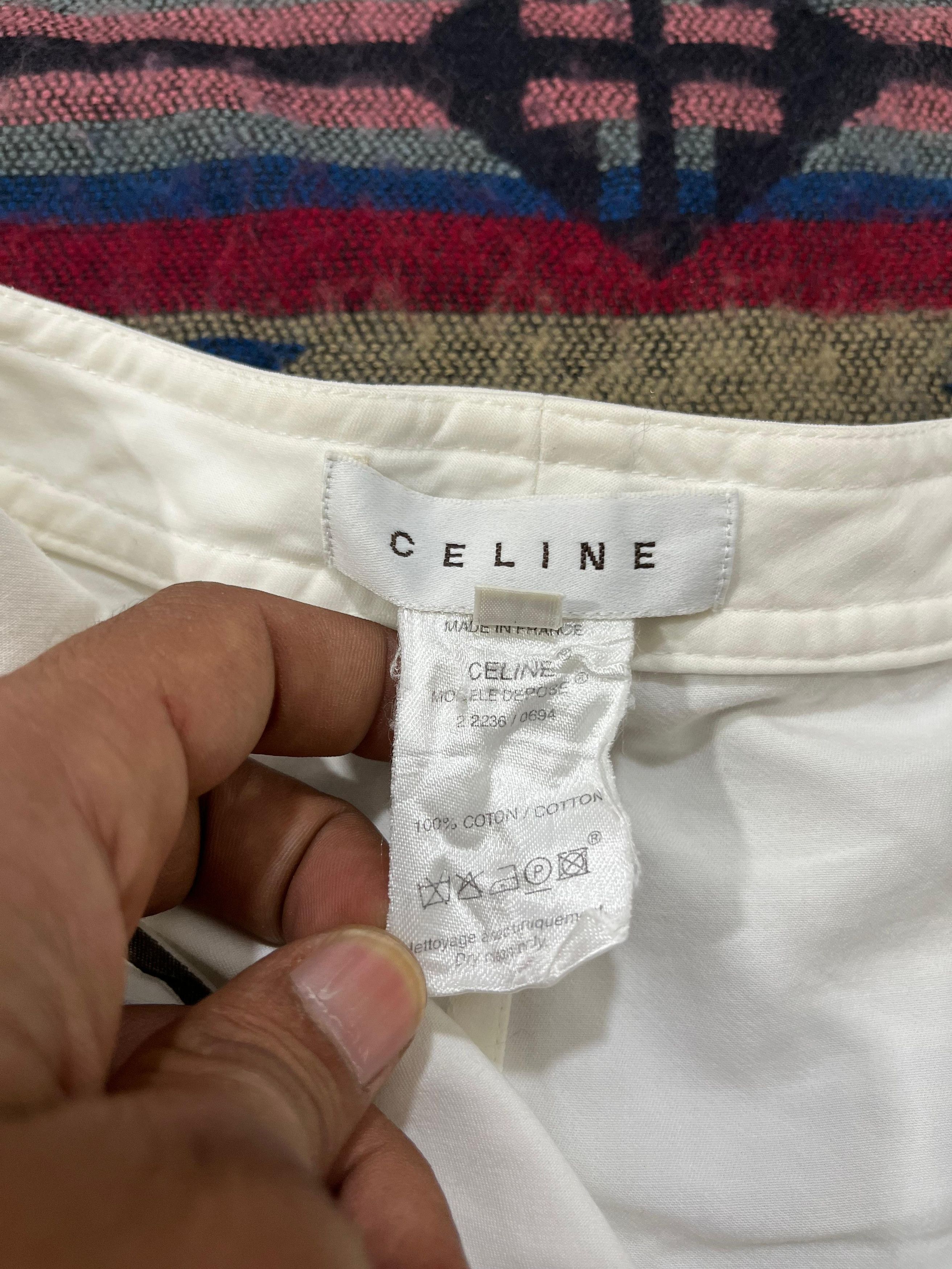 Celine Vintage Celine Double Zipper White Midi Skirt Size 31" - 10 Thumbnail
