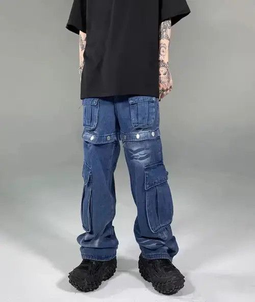 Jean Heavy-duty washed wide-leg detachable two-wear jeans Size US 32 / EU 48 - 1 Thumbnail