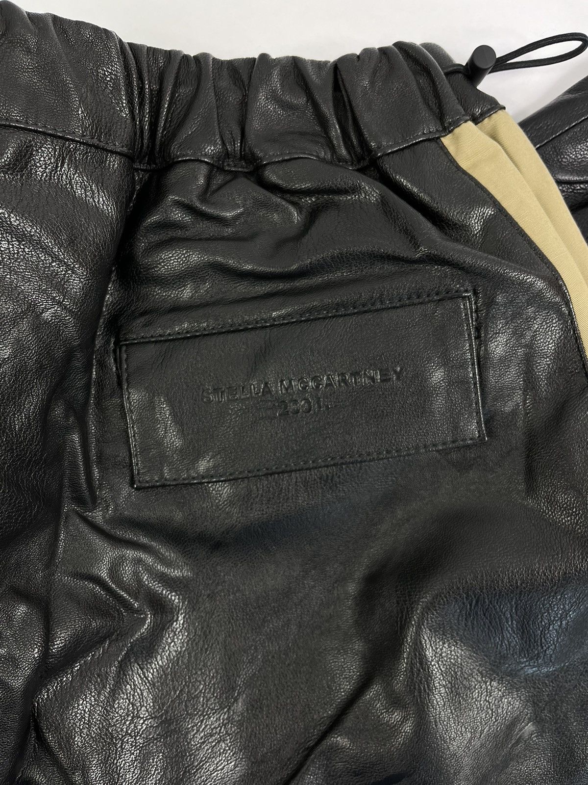 Stella McCartney VEGAN LEATHER TRACK PANTS Size US 33 - 3 Thumbnail