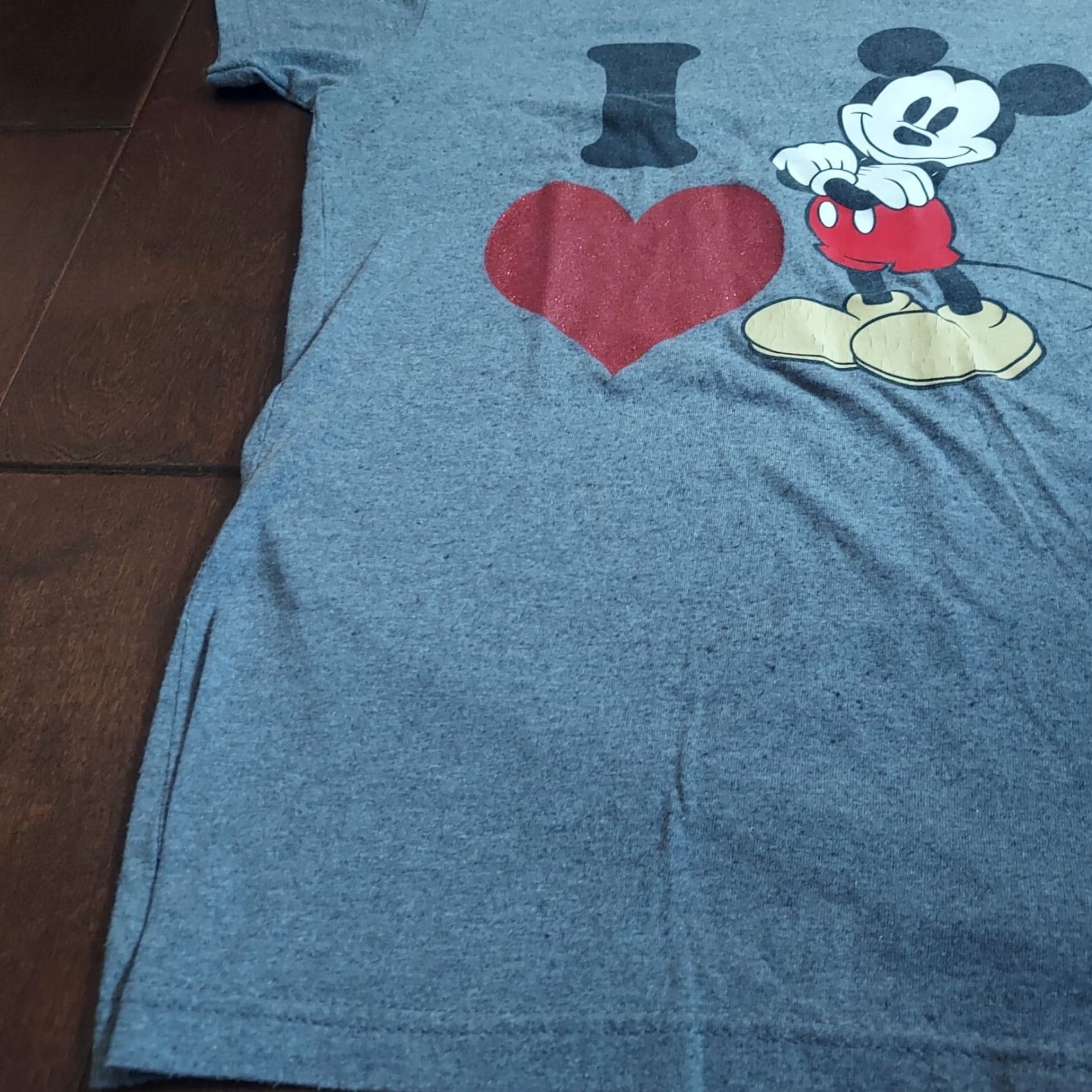 Disney Disney Shirt Womens Small Gray I Heart Mickey Mouse Logo Short Sleeve Crew Neck Casual Womens Small Gray Disney Shirt Size S / US 4 / IT 40 - 3 Thumbnail