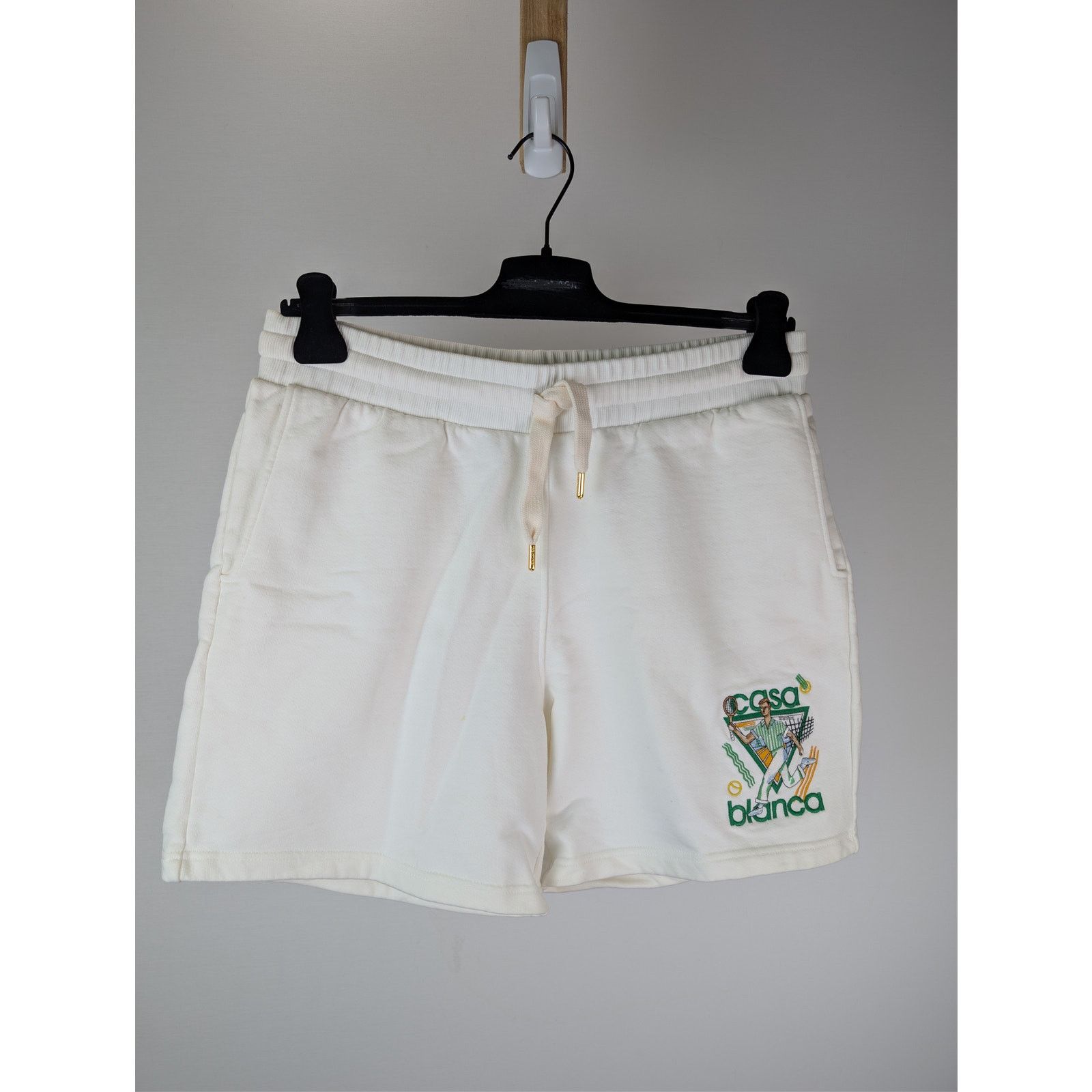 Casablanca o1rshd1 CC20 Le Jeu Embroidered Sweatshort in Off-White Size US 32 / EU 48 - 2 Thumbnail