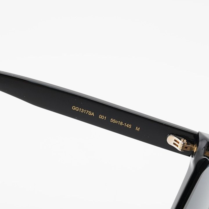 Gucci Gucci GG1317SA 001 Sunglasses Black Square Frame, Grey Size ONE SIZE - 6 Thumbnail