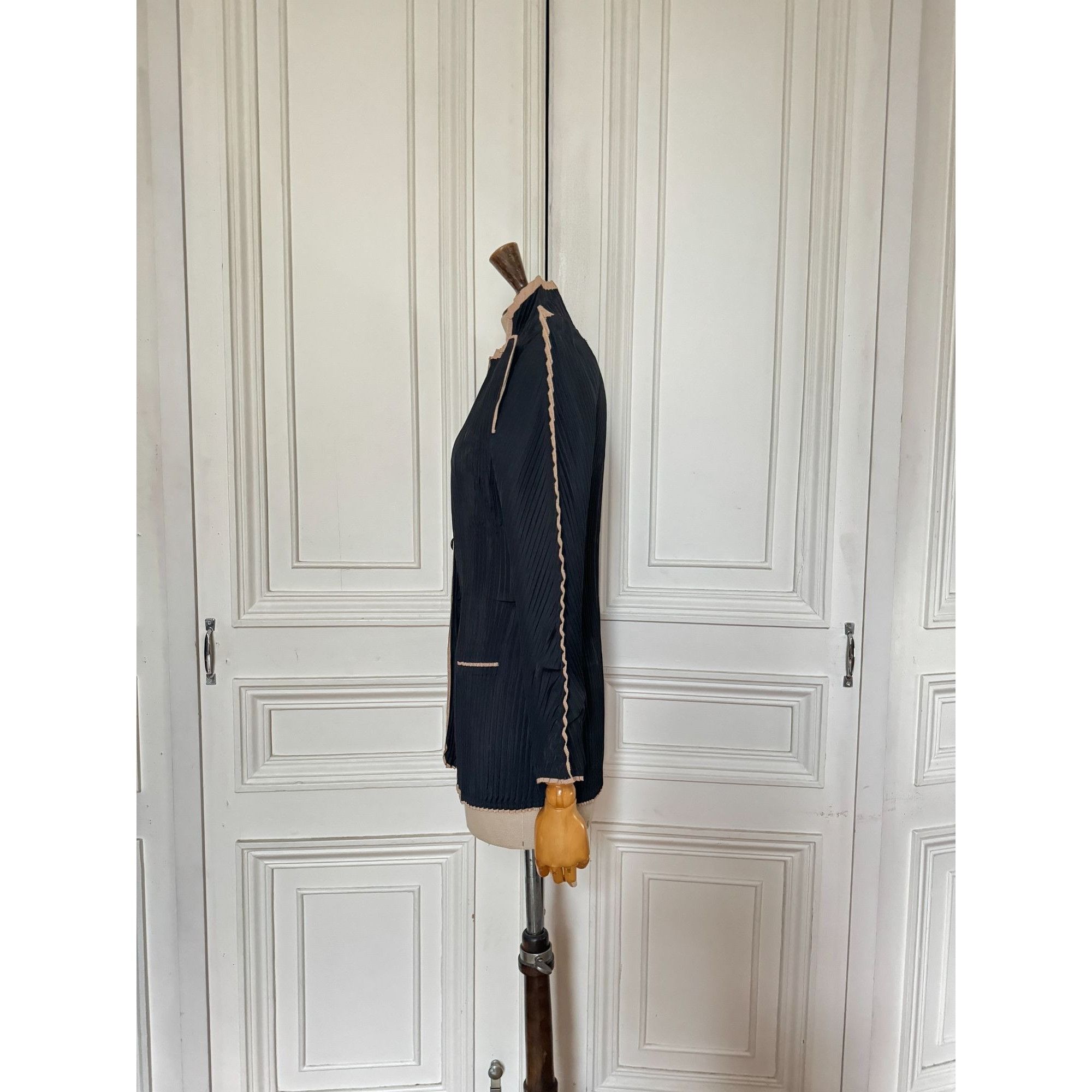 Jean Paul Gaultier Rare Black Pleated Jacket Size M / US 6-8 / IT 42-44 - 5 Thumbnail