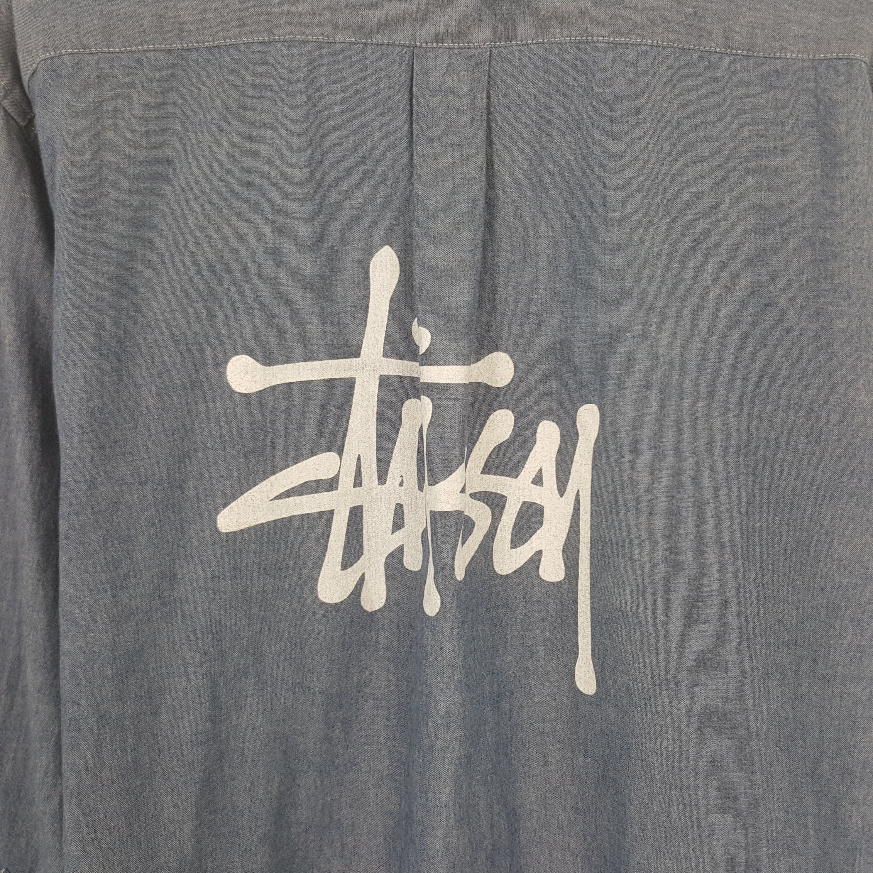 Japanese Brand × Stussy × Vintage Vintage Stussy Custom Logo Button Up Shirt Size US M / EU 48-50 / 2 - 2 Thumbnail
