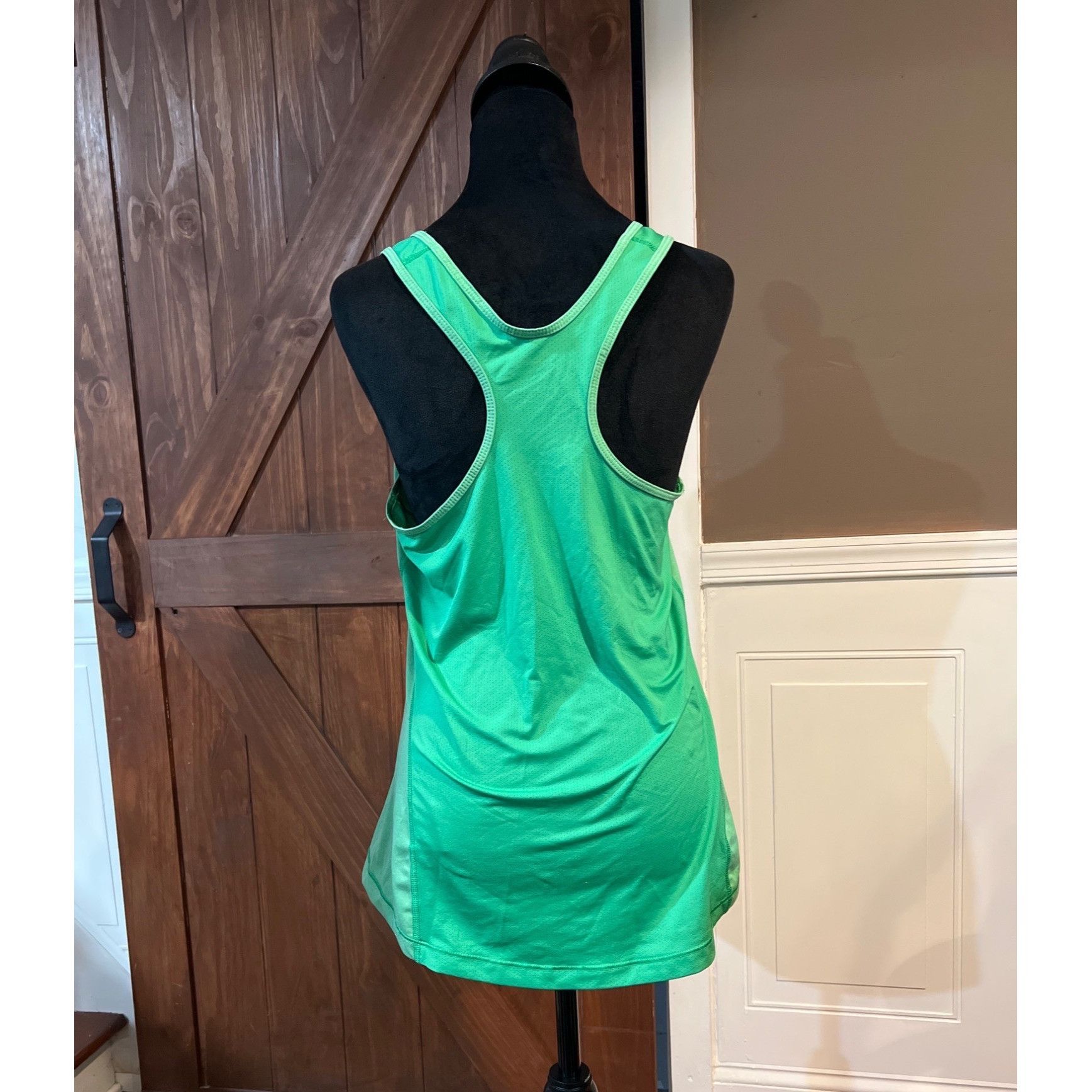 Nike Nike Pro Womens Green Racerback Tank Top Size L Size L / US 10 / IT 46 - 2 Thumbnail