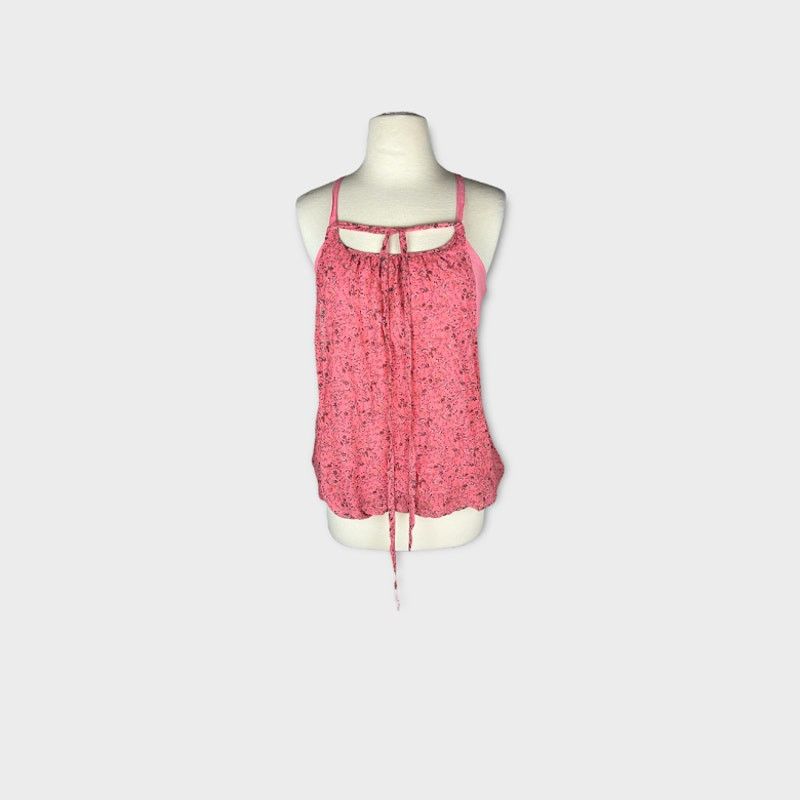 Vintage Myth | Y2K Floral Coral Pink Bubble Blouse | Small Size S / US 4 / IT 40 - 4 Thumbnail