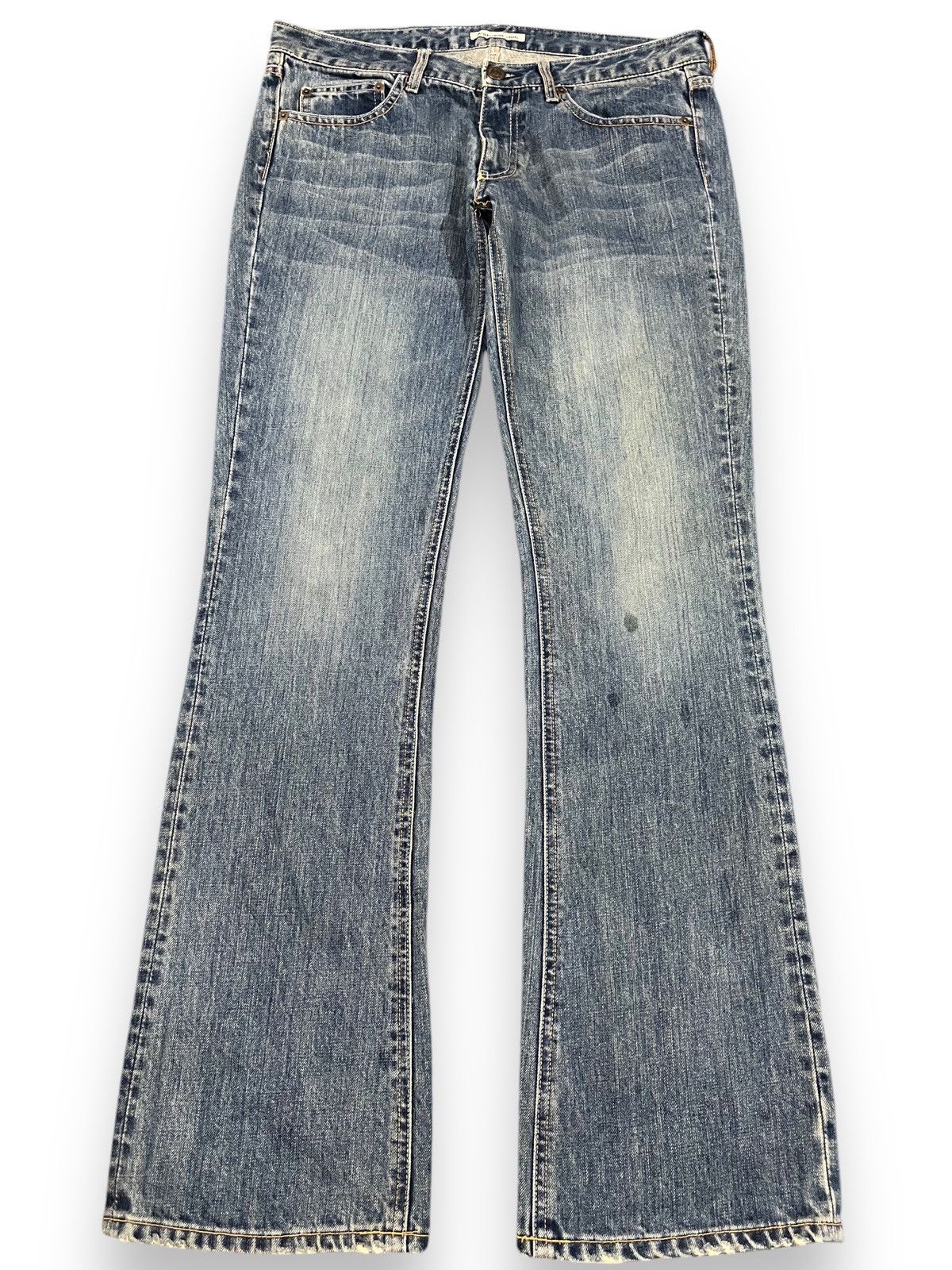 Japanese Brand × Manual Alphabet Vintage Alphabet Club Flare Mudwash Denim Size US 34 / EU 50 - 1 Thumbnail