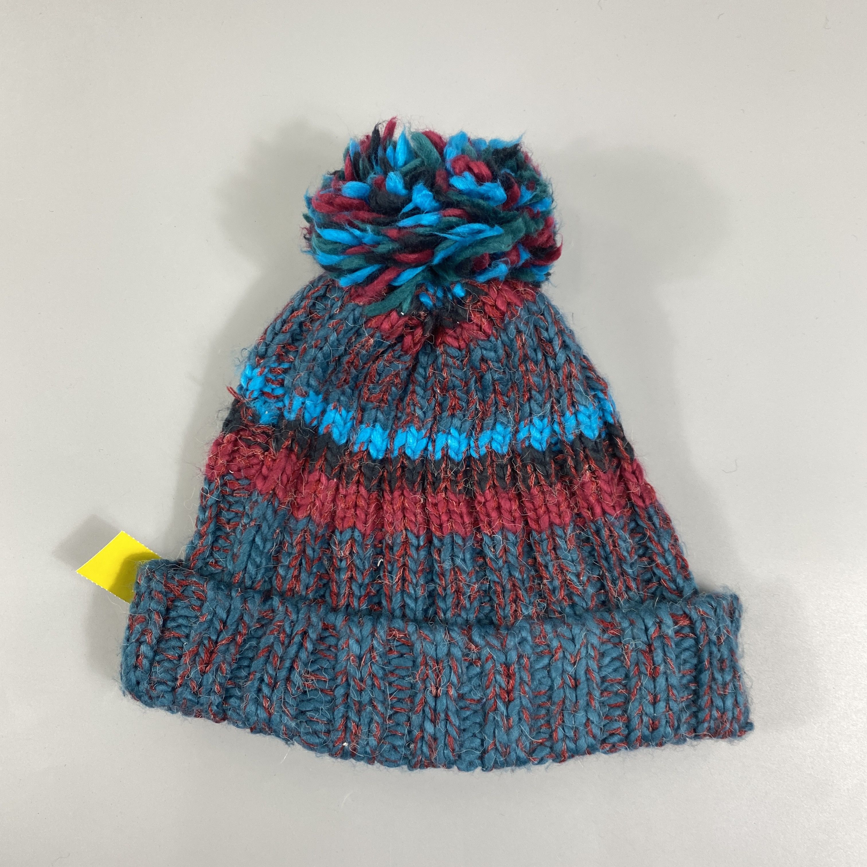 Japanese Brand Knitted Multicolor Beanie Hats Pom Pom -BN1051 Size ONE SIZE - 7 Thumbnail