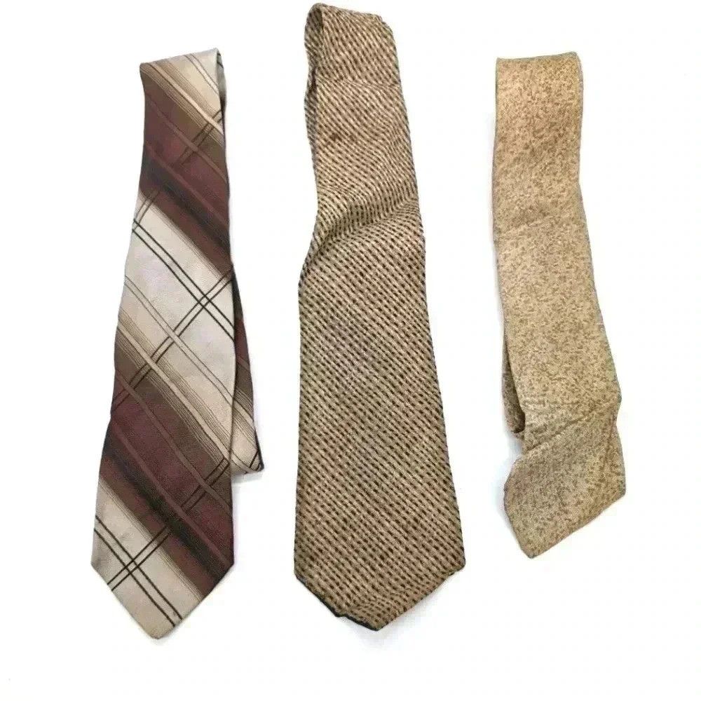 Vintage 3 Vintage Tan Ties Marquis, Bertoni Brittania Size ONE SIZE - 1 Thumbnail