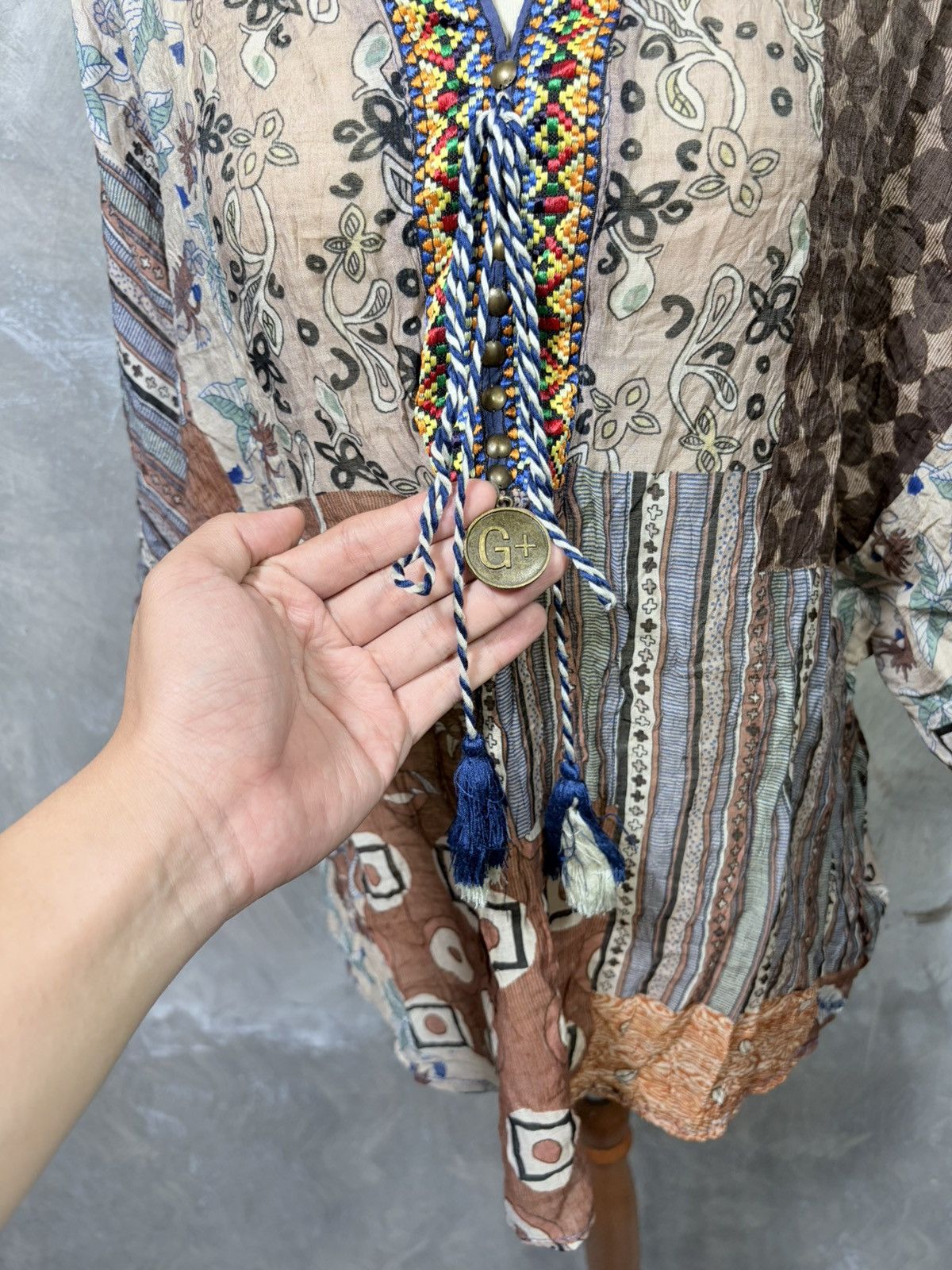 Japanese Brand Unknown Japanese Women Bohemian Tops Size M / US 6-8 / IT 42-44 - 4 Thumbnail