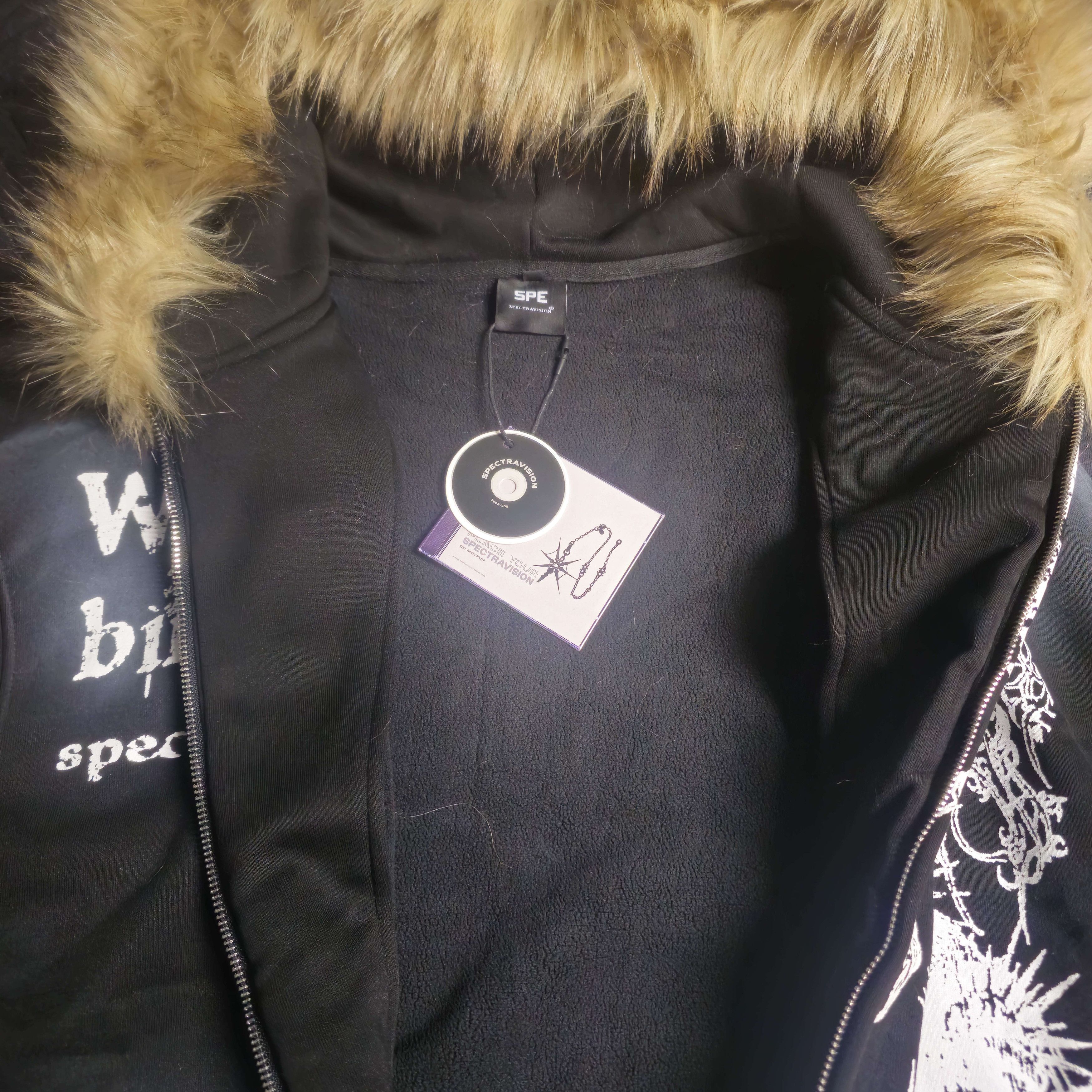 Other Fur-Trim Anime Gothic Zip Hoodie Size US L / EU 52-54 / 3 - 4 Thumbnail