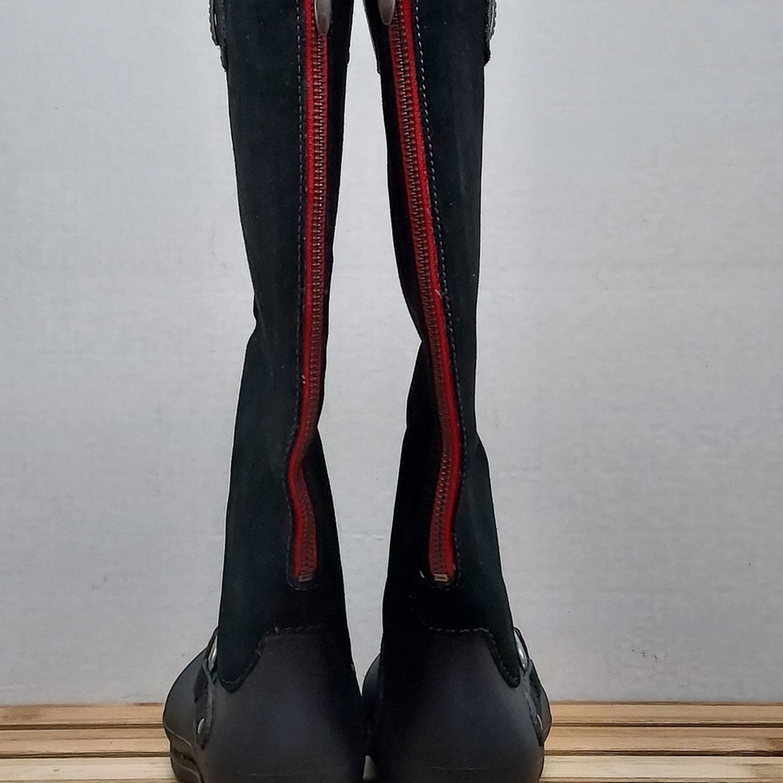 Crocs CROCS Womens | Black | Equestrian Suede Tall Boots Size 6 Size US 6 / IT 36 - 8 Thumbnail