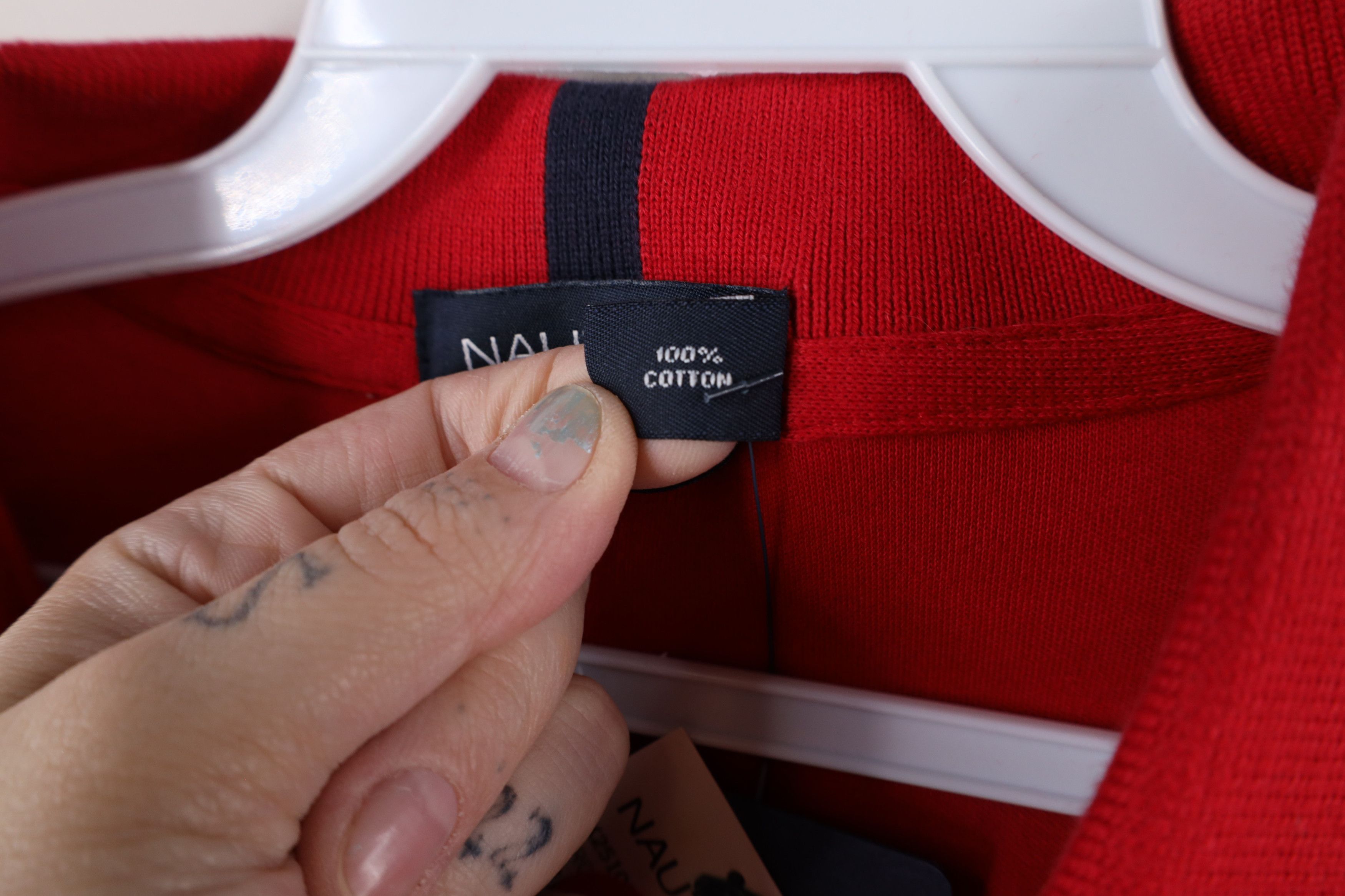 Nautica × Vintage Deadstock Vintage Nautica Sailing Collared Polo Shirt Red Size US XL / EU 56 / 4 - 9 Thumbnail