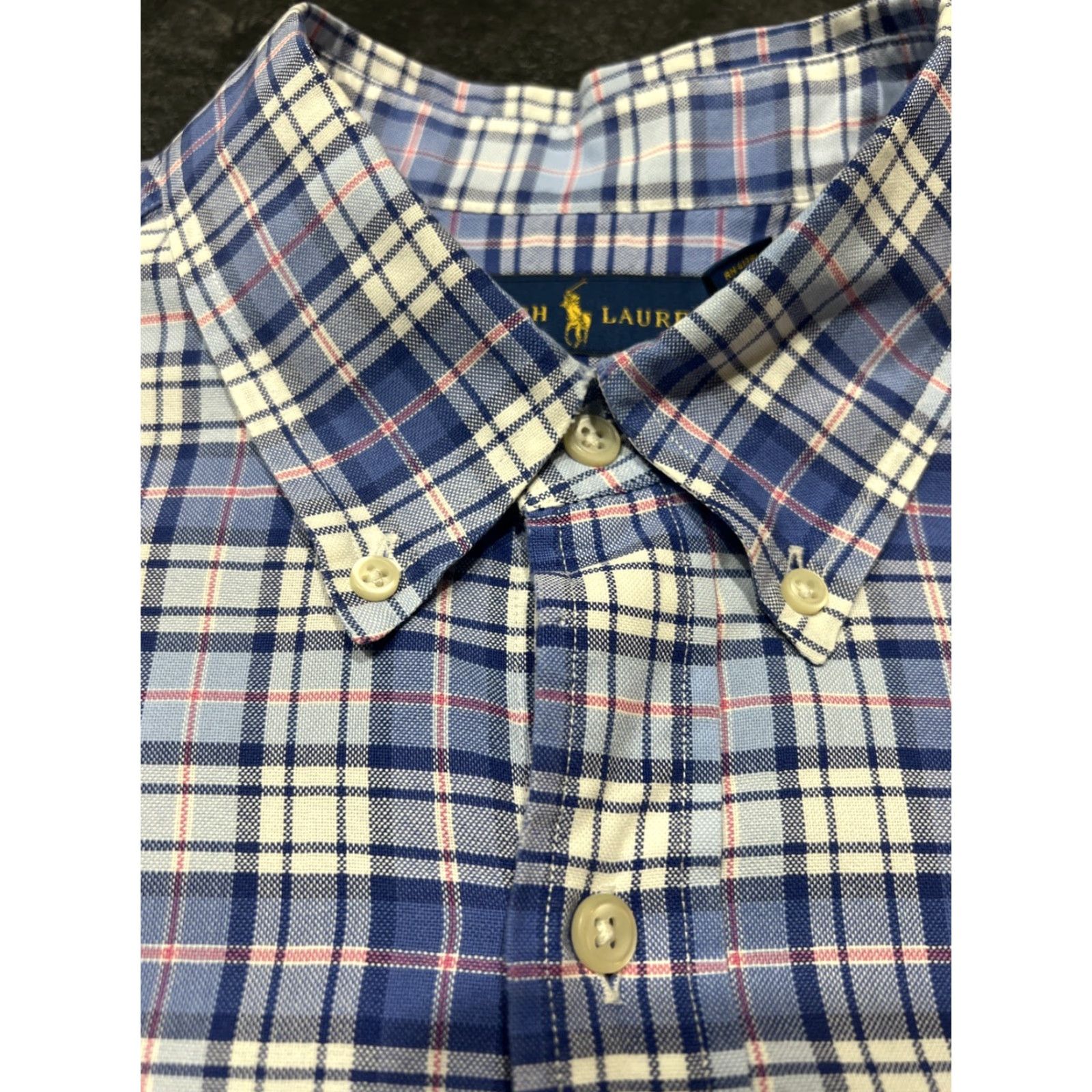 Ralph Lauren Ralph Lauren Button-Up Shirt Plaid Long Sleeve Men’s Blue White Pink L Oxford Casual Workwear Size US L / EU 52-54 / 3 - 7 Thumbnail