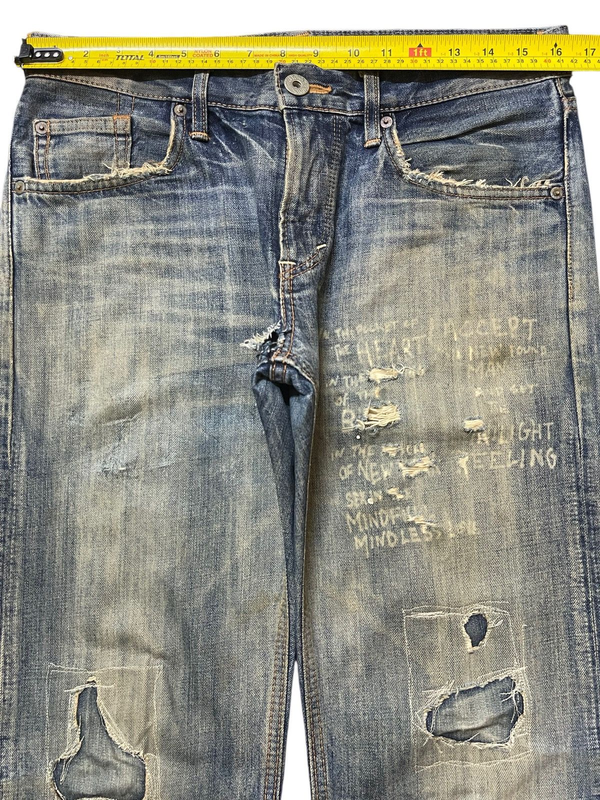 Edwin Vintage Japan Edwin Mud Wash Painted Style Distress Jeans Size US 32 / EU 48 - 13 Thumbnail
