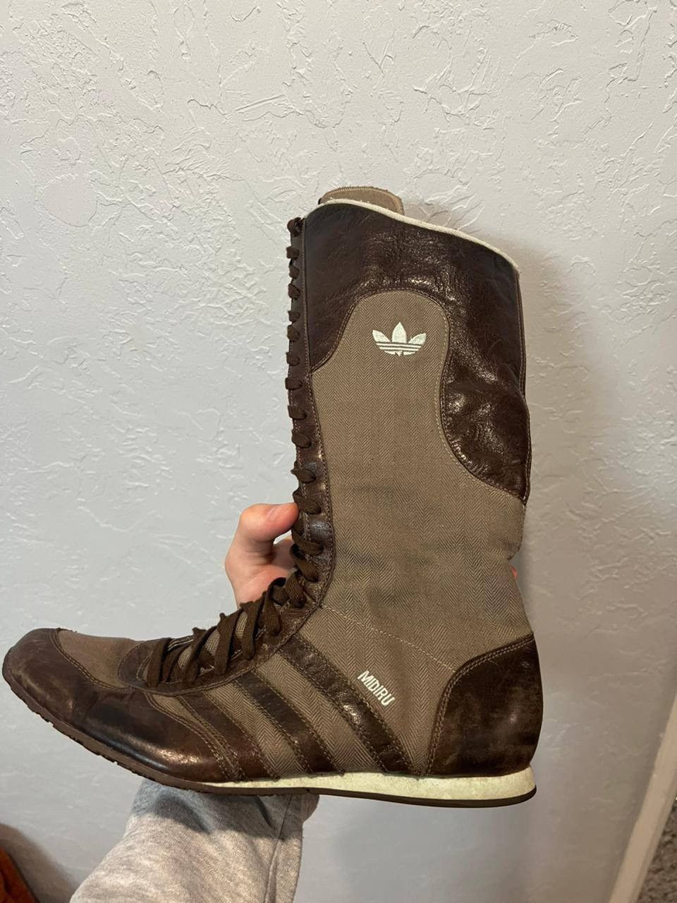 Adidas Vintage Adidas Midiru High Boxi Boots Leather y2k | Grailed