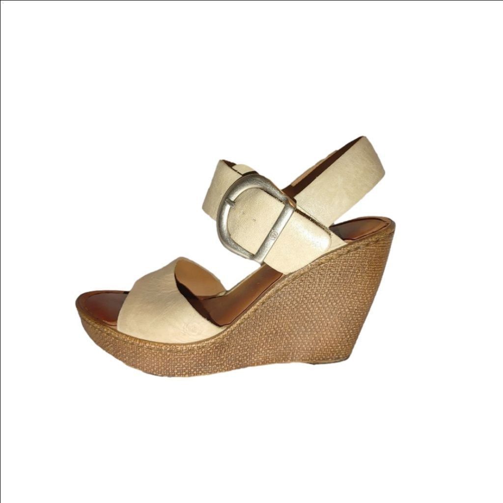 Born Born Leather Wedge Sandal Size 7 Size US 7 / IT 37 - 1 Thumbnail