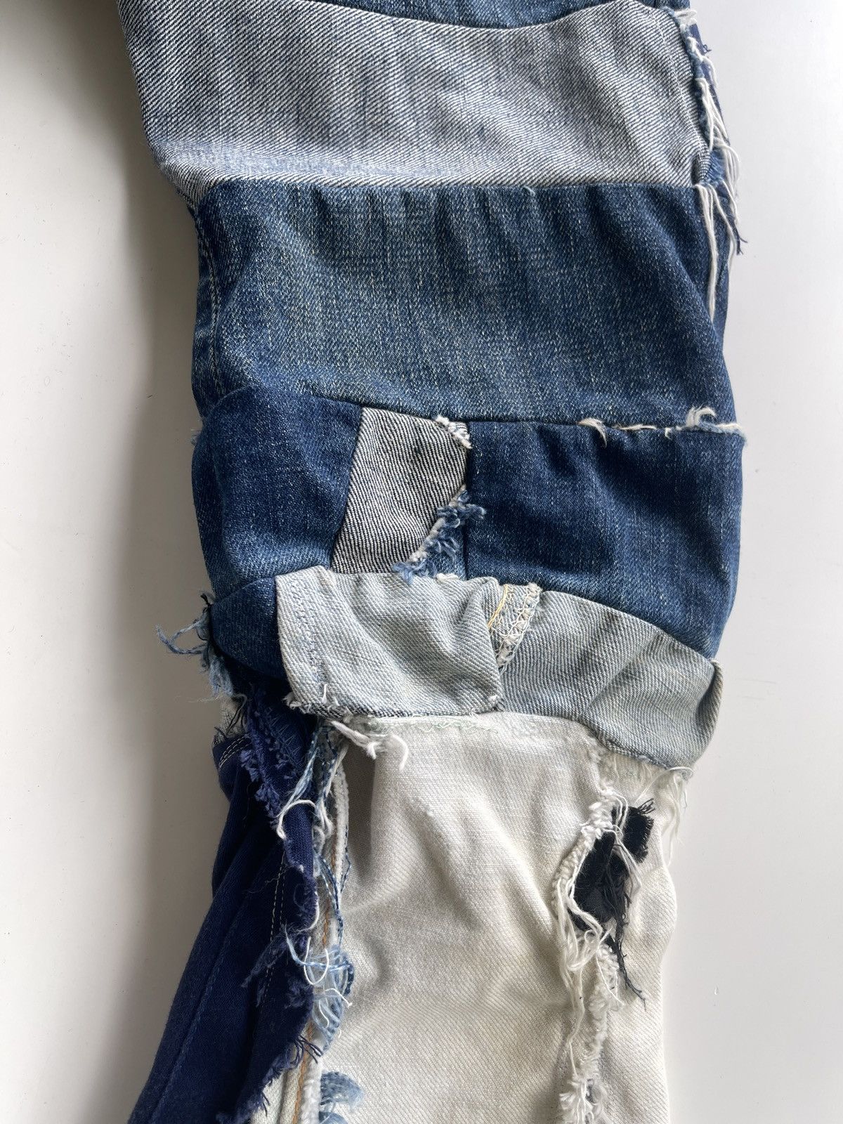 Vintage Vintage WestRider Remake Patchwork Distressed Flare Size 29" - 15 Thumbnail