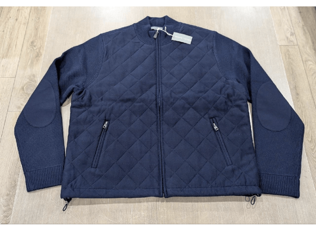 Other AMICABLE Mixed Media Wool Blend Puffer Jacket Navy XL Size US XL / EU 56 / 4 - 1 Thumbnail