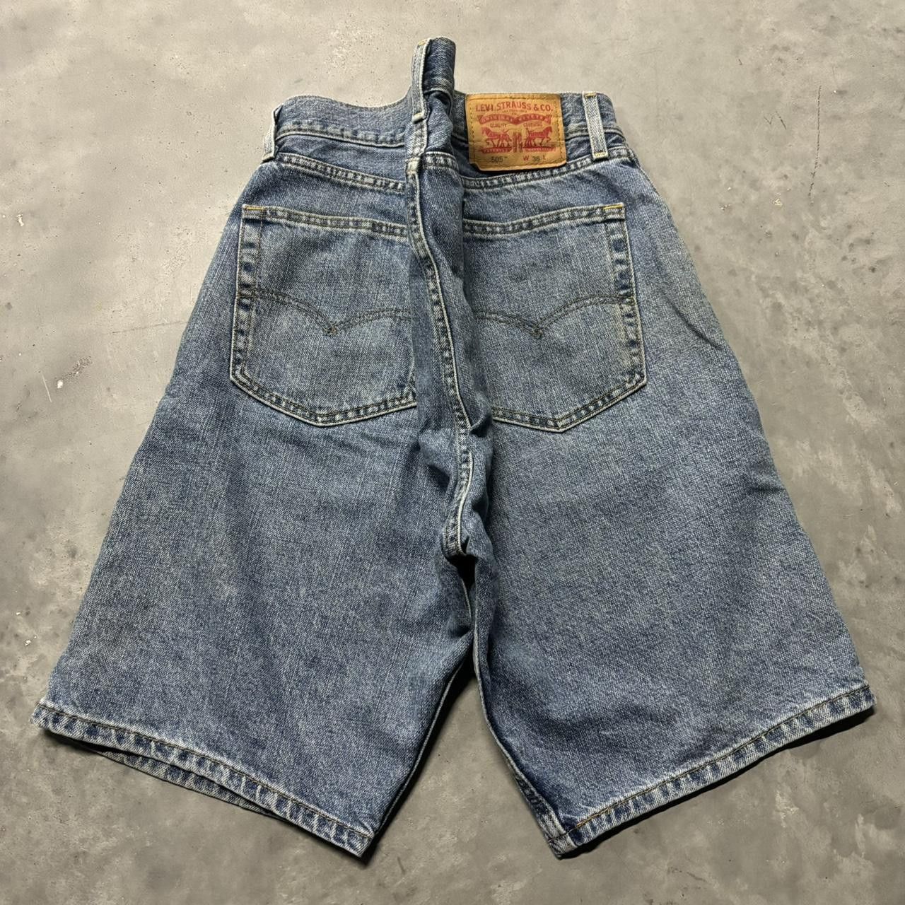 Levi's × Vintage Crazy Vintage Y2K/2000s Grunge Levi’s Skater Denim Jean Shorts Jorts! Size US 36 / EU 52 - 2 Thumbnail