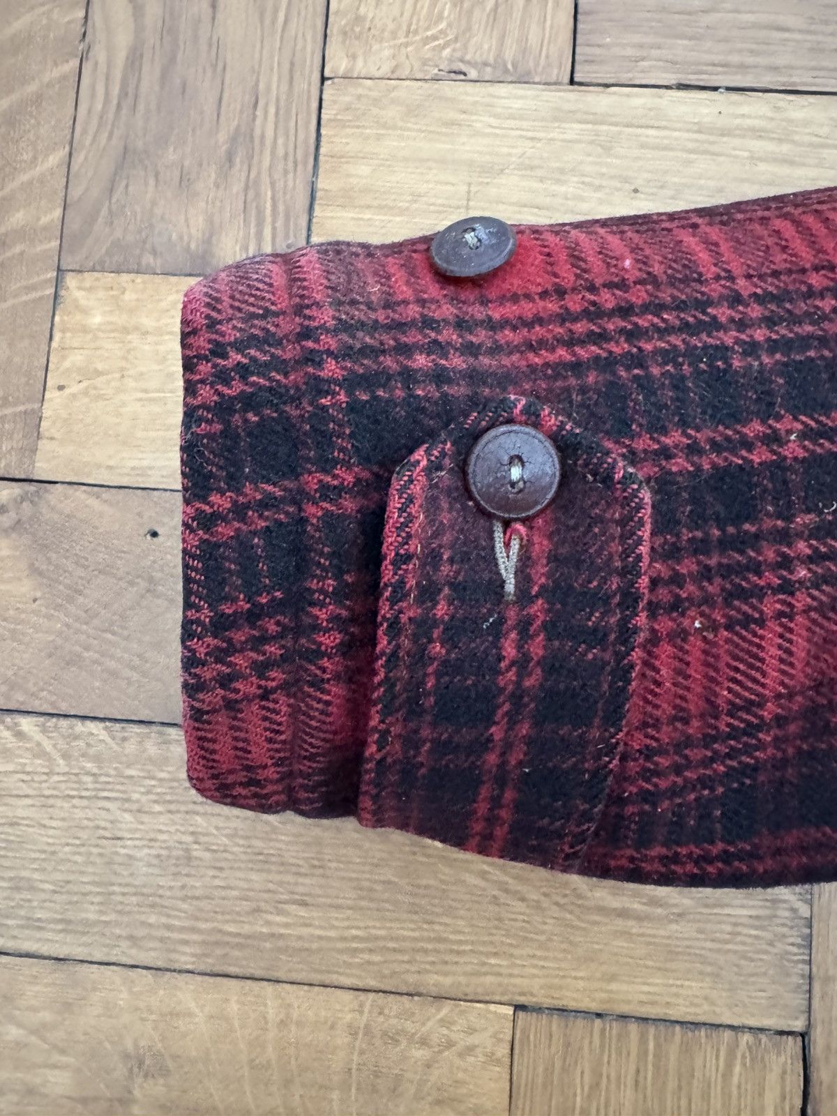Woolrich Woolen Mills Vintage Woolrich Red Plaid Wool Coat - Fits Large Size US L / EU 52-54 / 3 - 7 Thumbnail