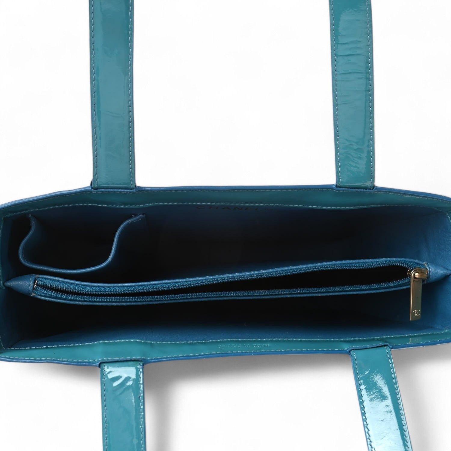 Chanel Chanel - Tote Logo Shoulder Bag Nylon Blue Greenish Size ONE SIZE - 12 Thumbnail
