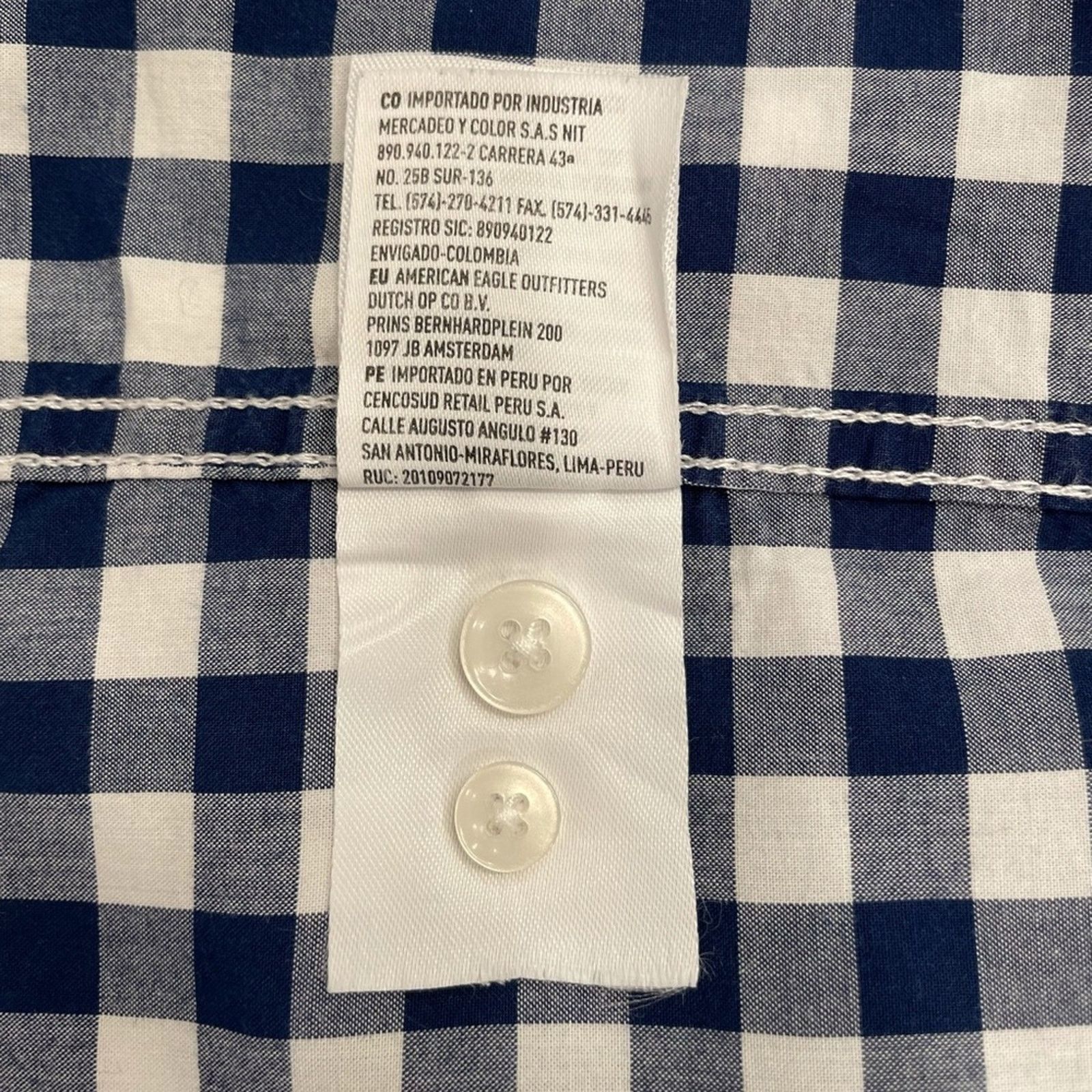 American Eagle Outfitters American Eagle Outfitters Plaid Poplin Button Down Shirt XS Size US XS / EU 42 / 0 - 6 Thumbnail