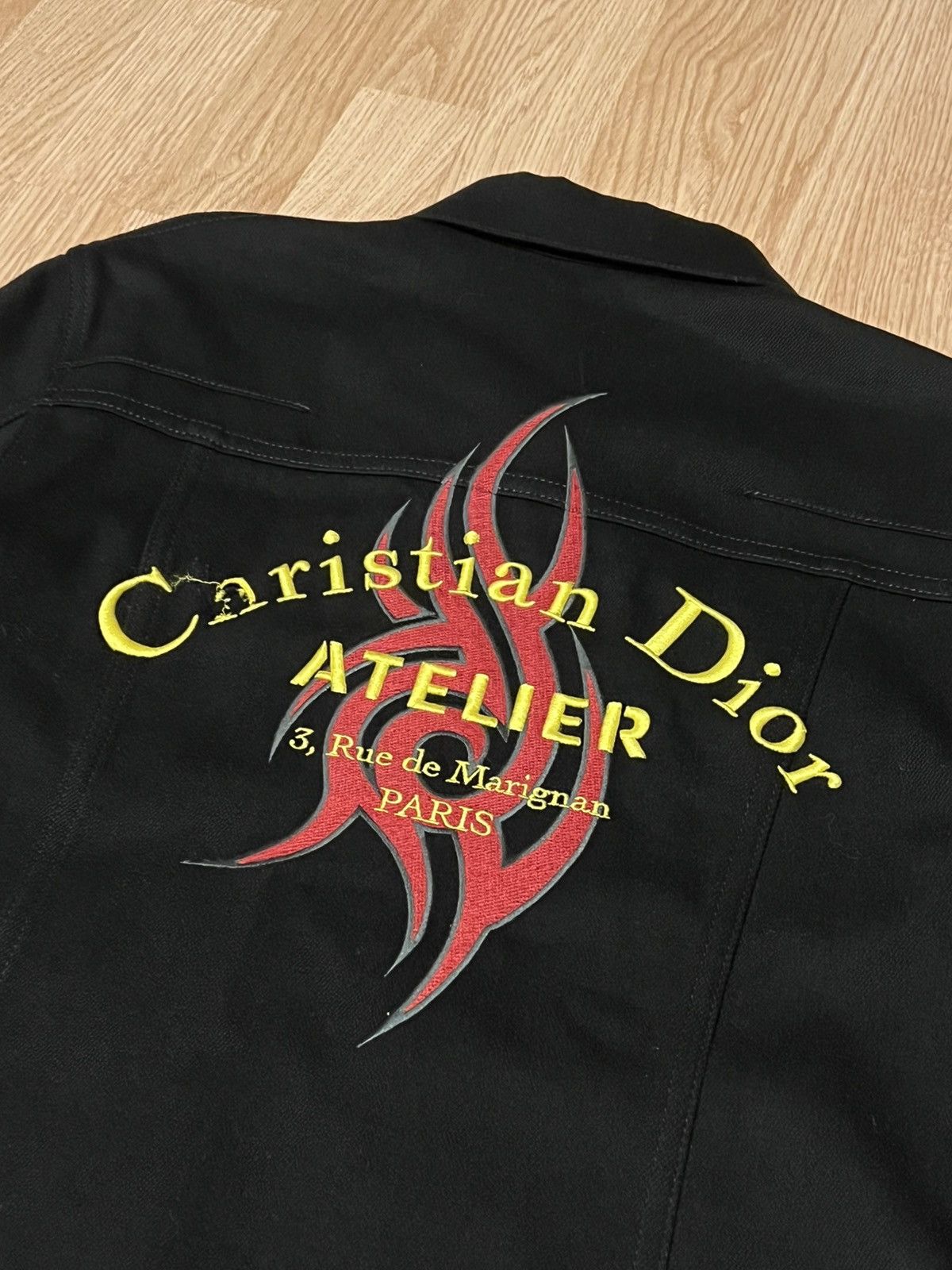 Dior Dior Flame Logo Denim Jacket Size M Size US M / EU 48-50 / 2 - 5 Thumbnail