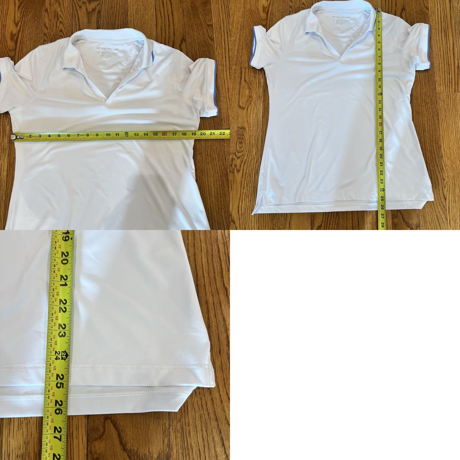 Peter Millar VINTAGE? No. Peter Millar Golf Polo Short Sleeve Shirt Womens L White UPF 50+ Performance Size L / US 10 / IT 46 - 8 Thumbnail