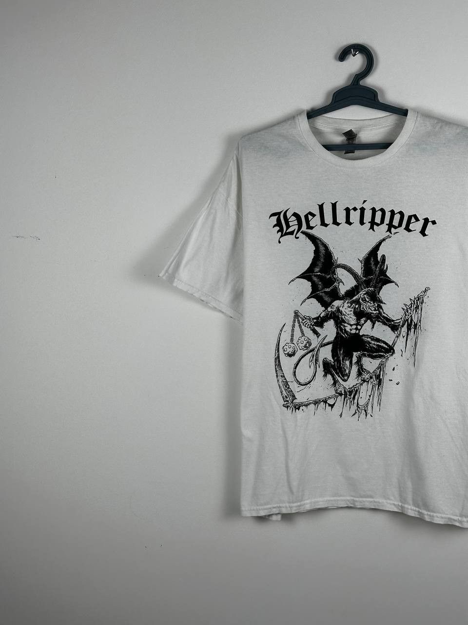 Band Tees Hellripper White Hardcore Metal Band T Shirt Size US XXL / EU 58 / 5 - 2 Thumbnail